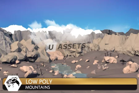 Low Poly Style Mountains Environment