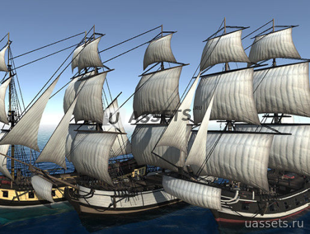 Low/Mid Poly Brig Ship Pack