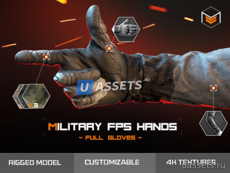 Military FPS Hands: Full gloves