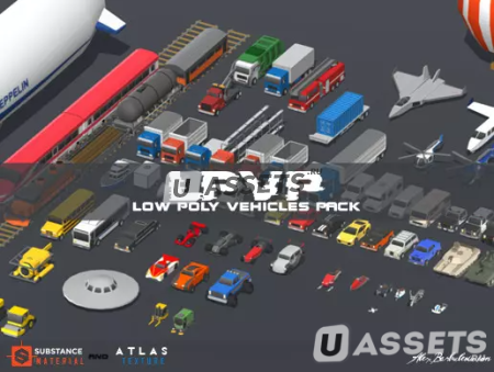 Low Polygon Vehicles Pack