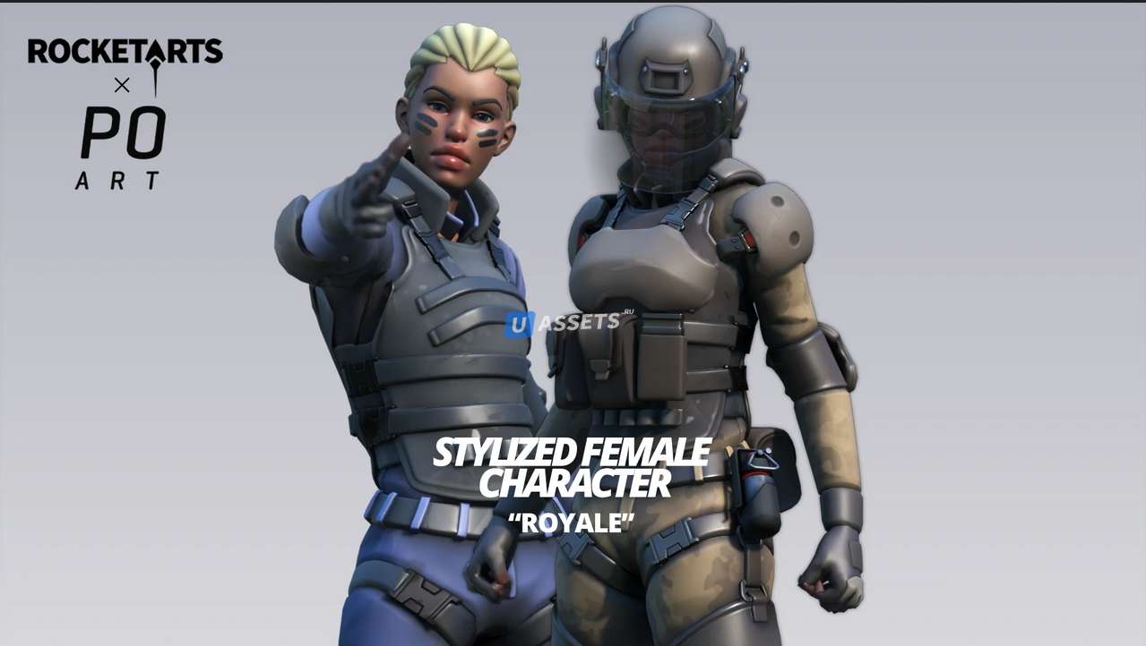 Stylized Military Female