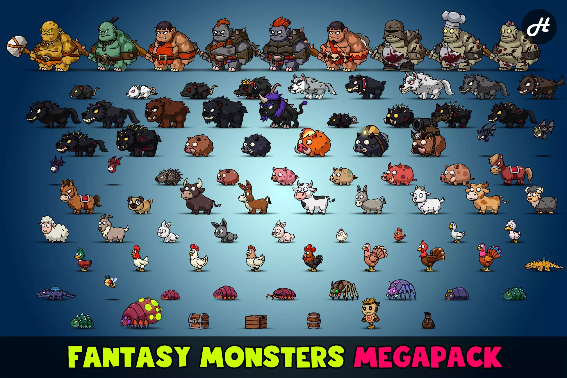 Fantasy Monsters Animated (Megapack)