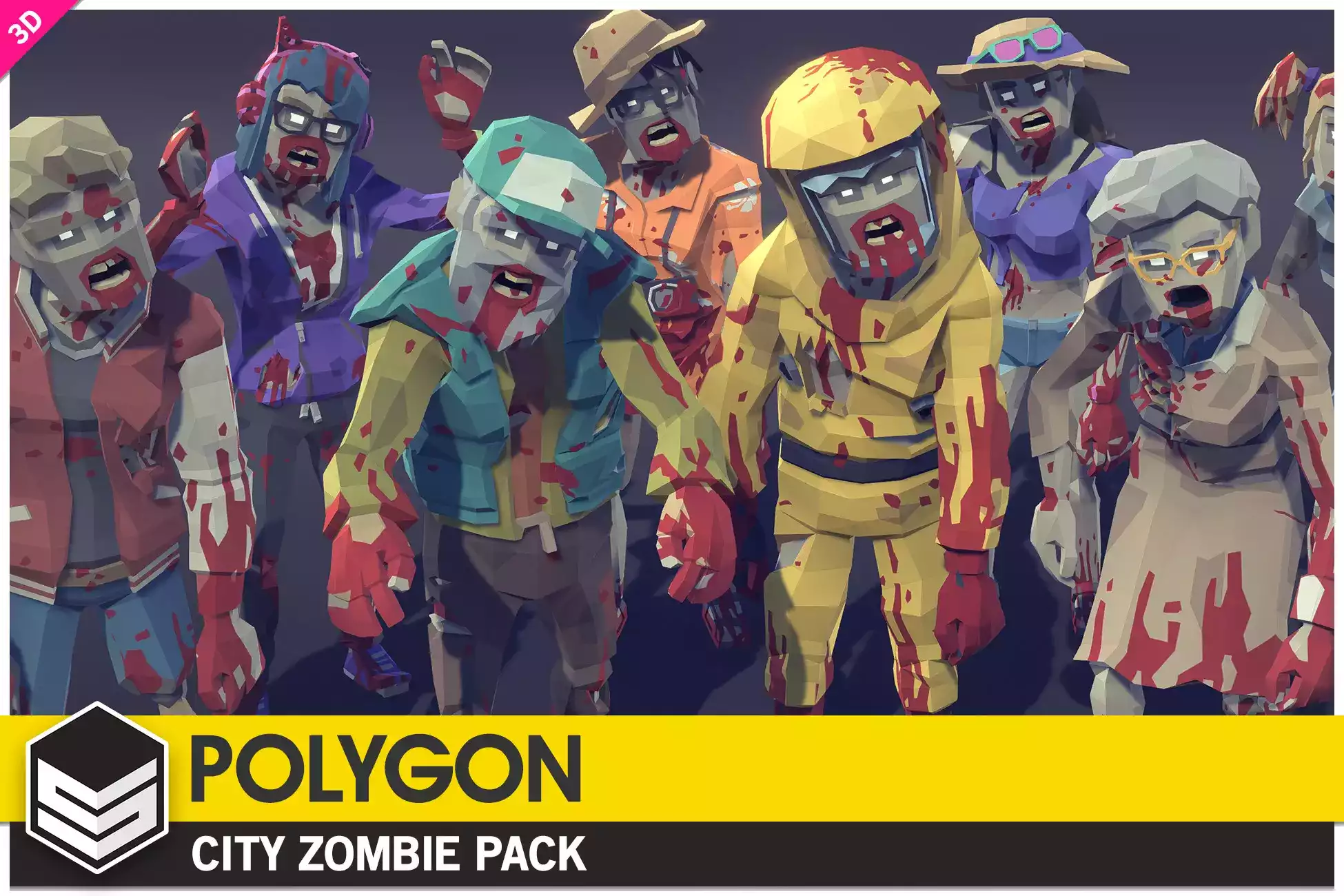POLYGON City Zombies - Low Poly 3D Art by Synty