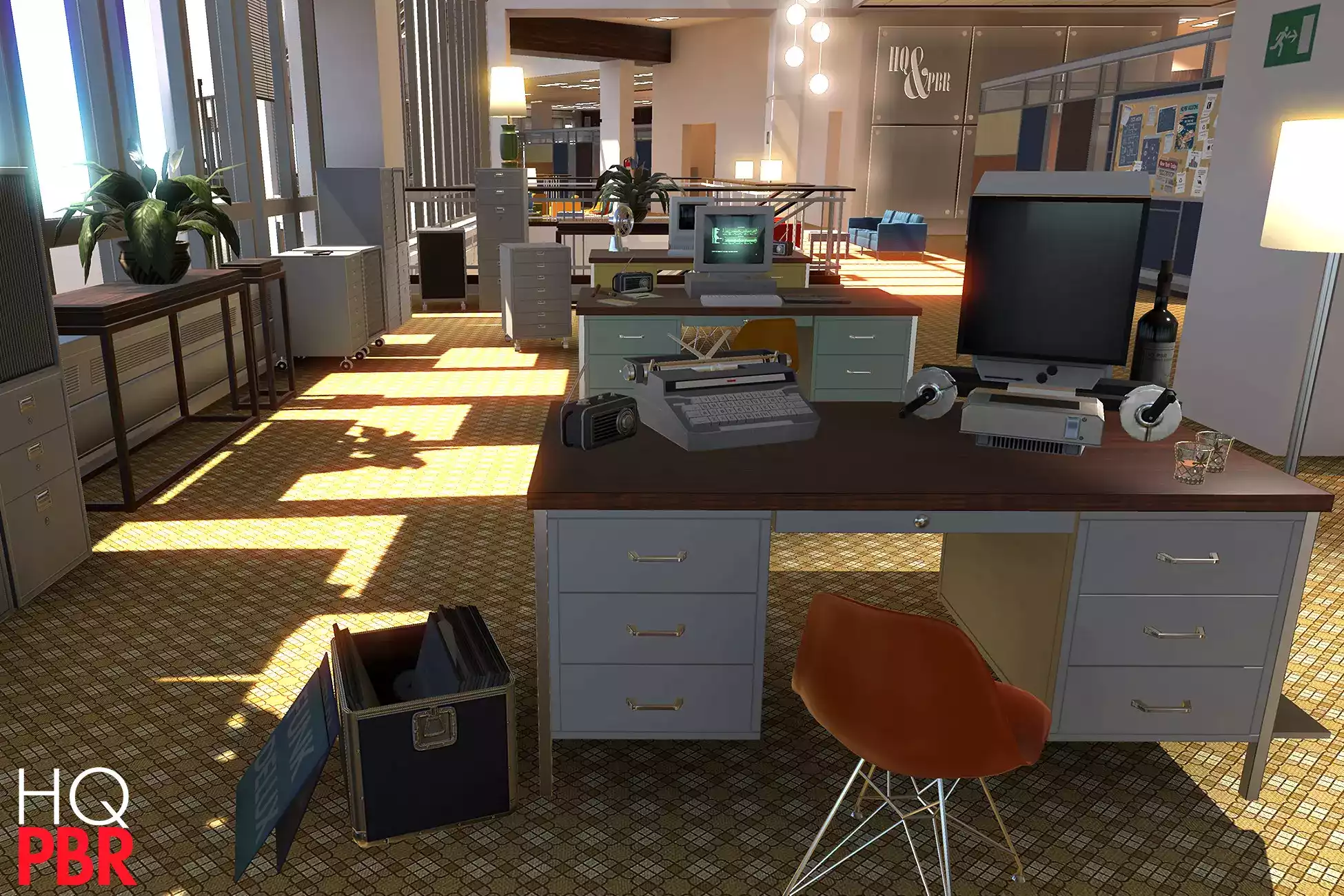 HQ PBR Retro Office Environment