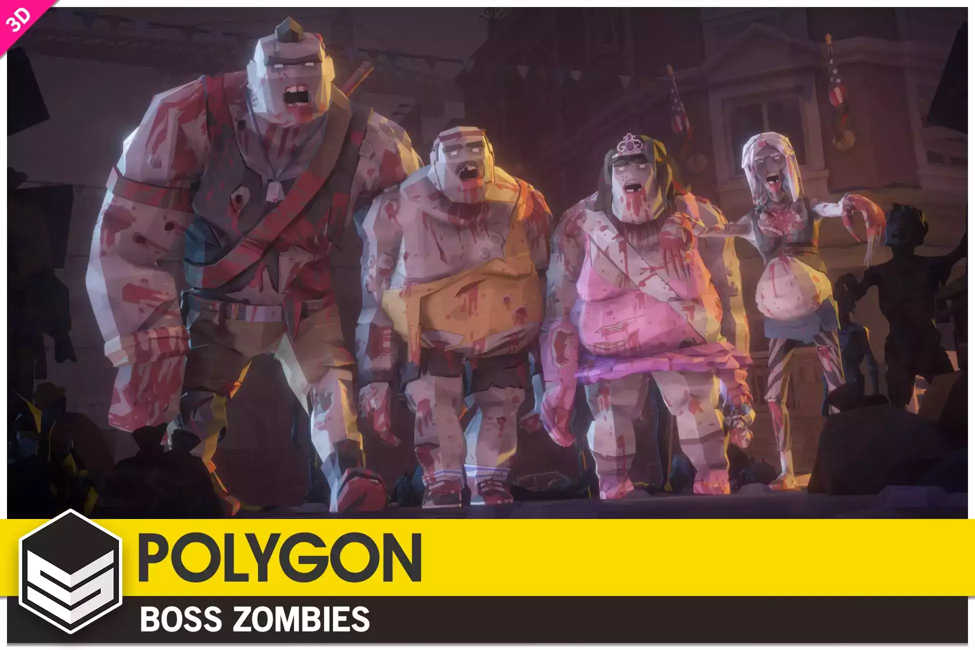 POLYGON Boss Zombies - Low Poly 3D Art by Synty