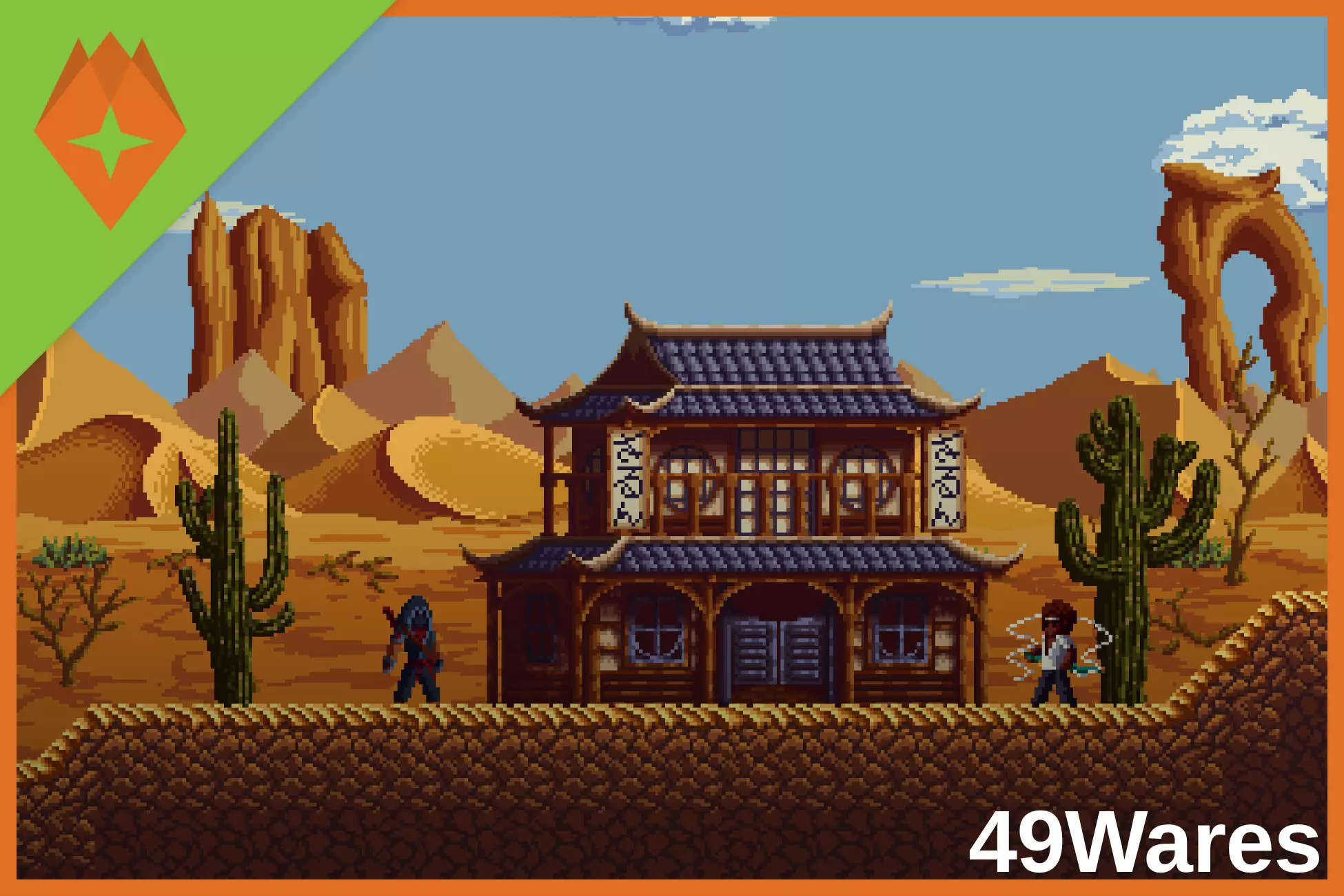 Pixelart Samurai Sideview Tileset - #1 - Wasteland