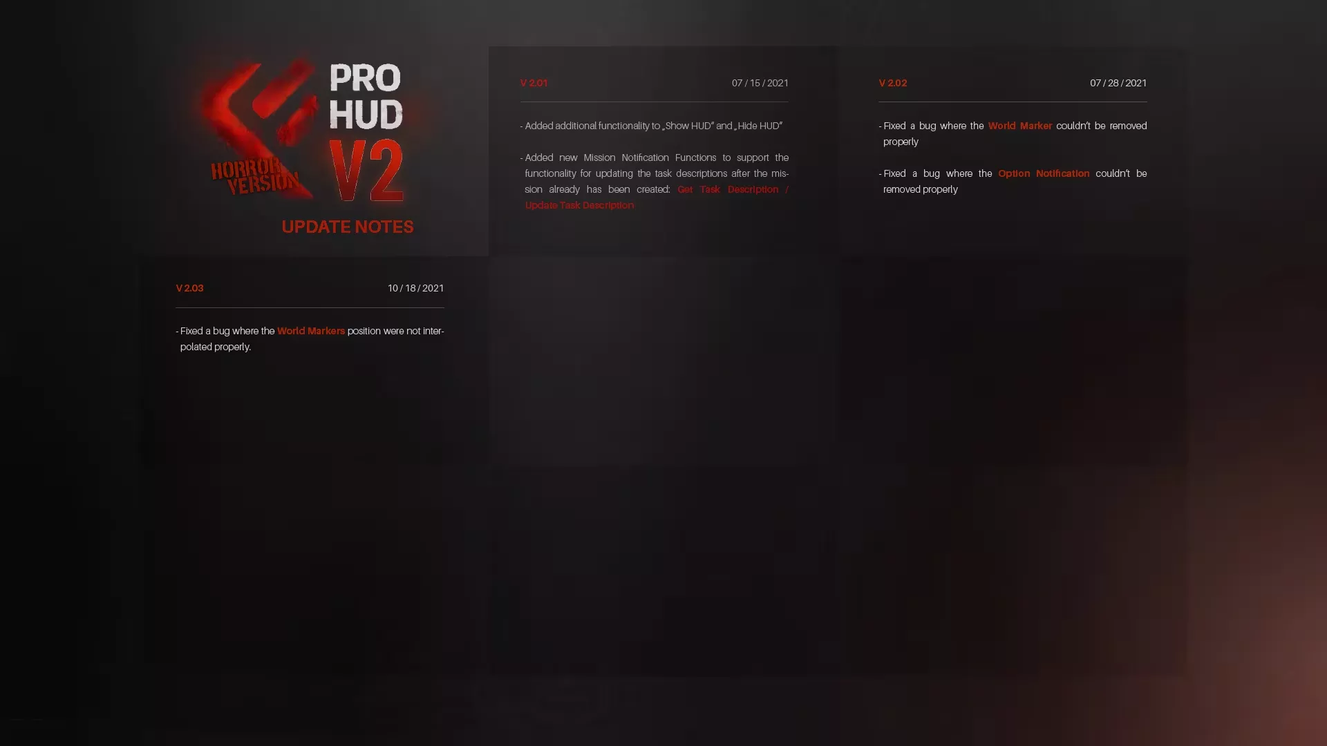 Pro HUD Pack V2: Horror Version