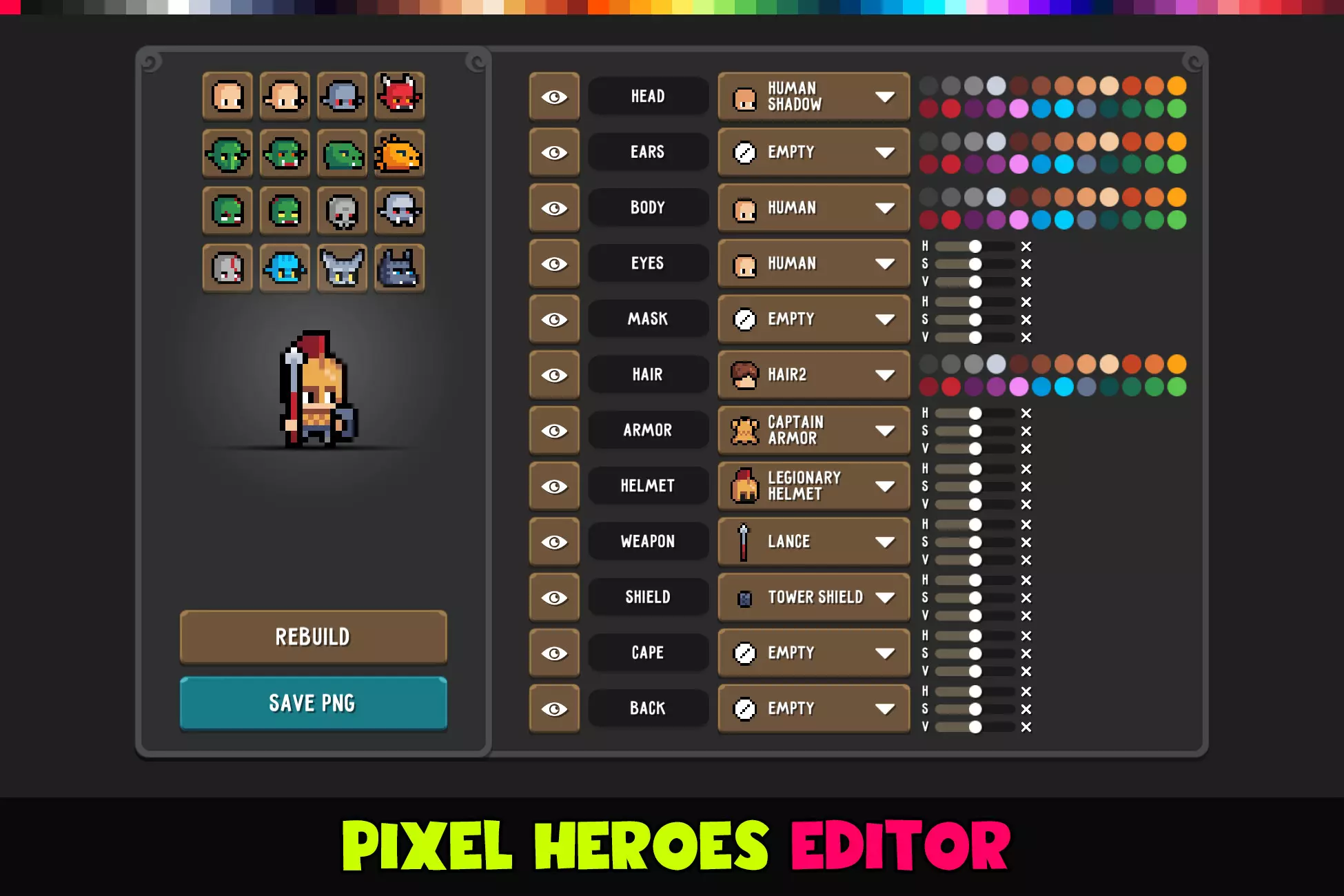 Pixel Heroes: Fantasy Editor