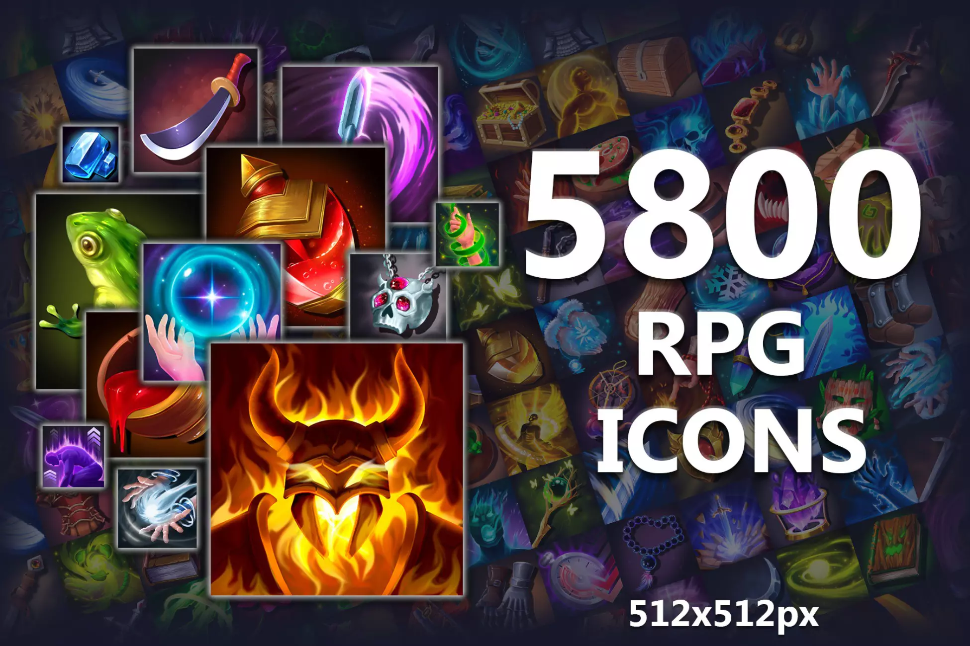 5800 Fantasy RPG Icons Pack