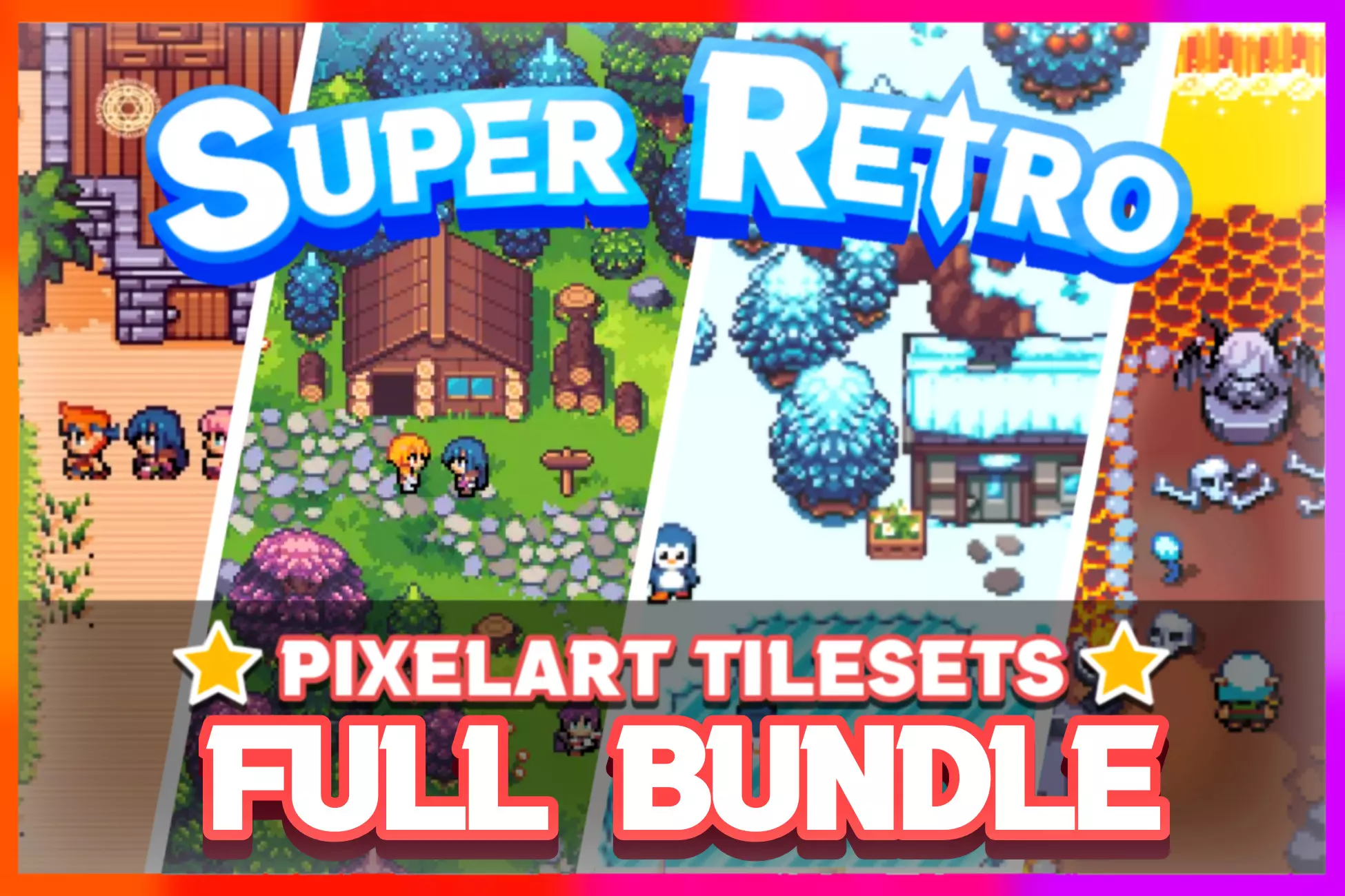 2D RPG topdown tilesets - pixelart assets FULL BUNDLE