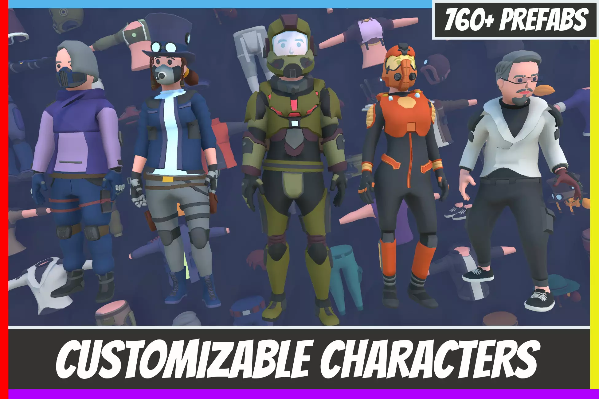 Customizable 3D Sci-Fi Characters Vol 1