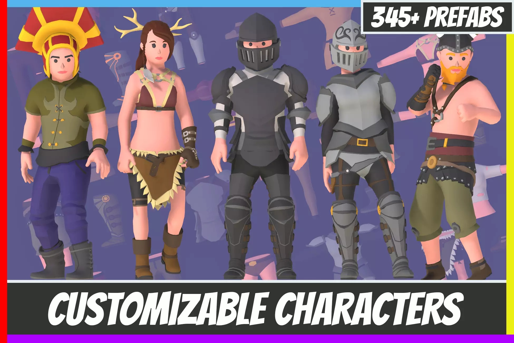 Customizable 3D Fantasy Characters Vol 1 + Vol 2
