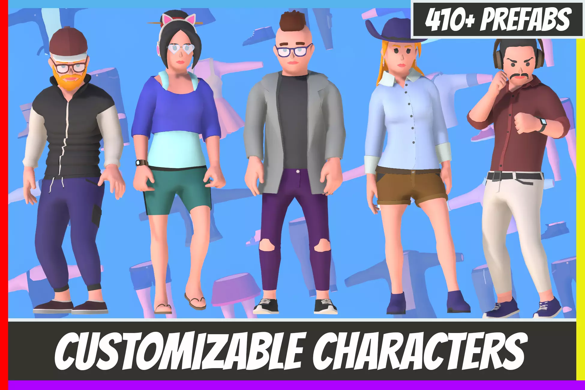Customizable 3D City Characters Vol 1