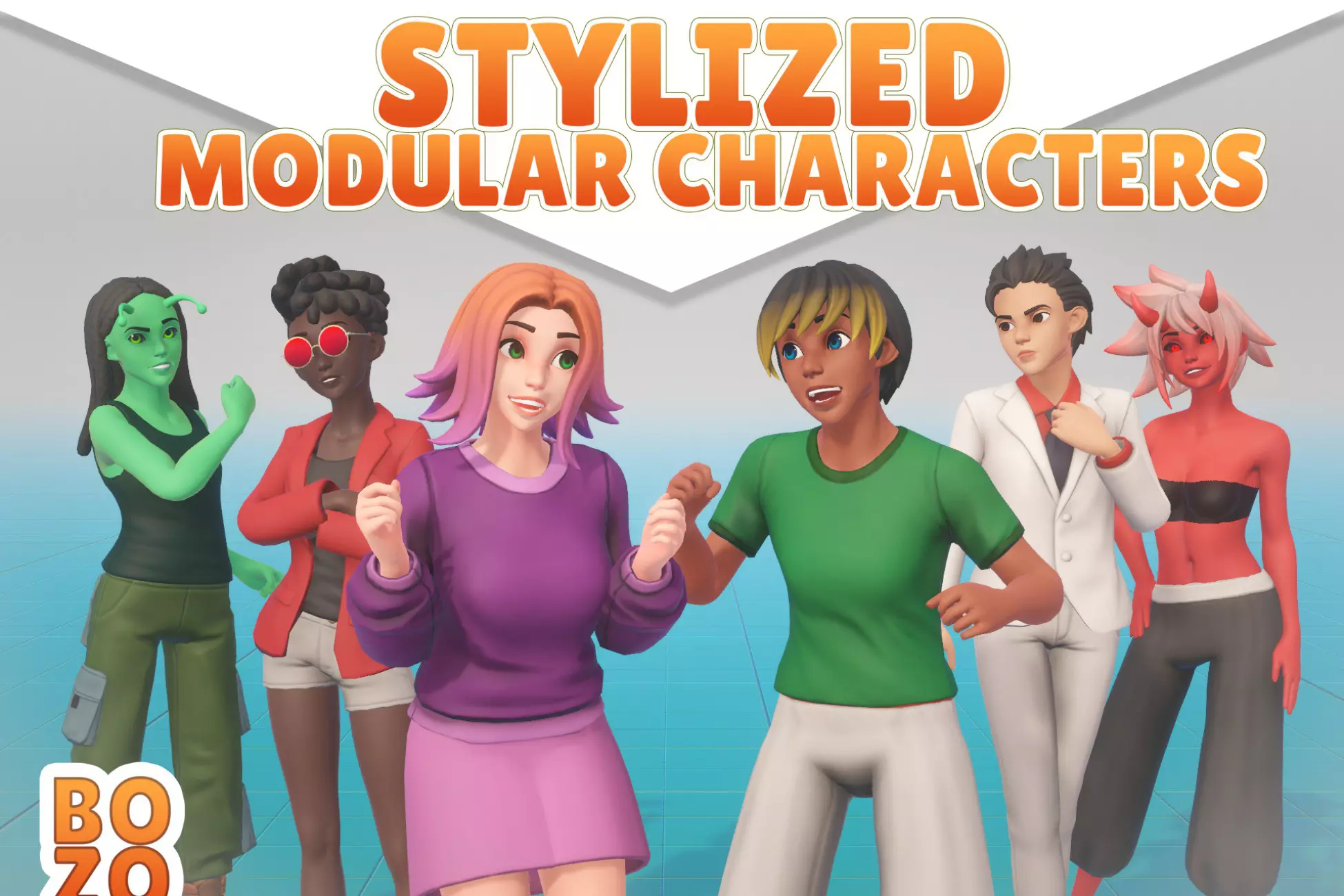 BoZo: Stylized Modular Characters - Base Pack