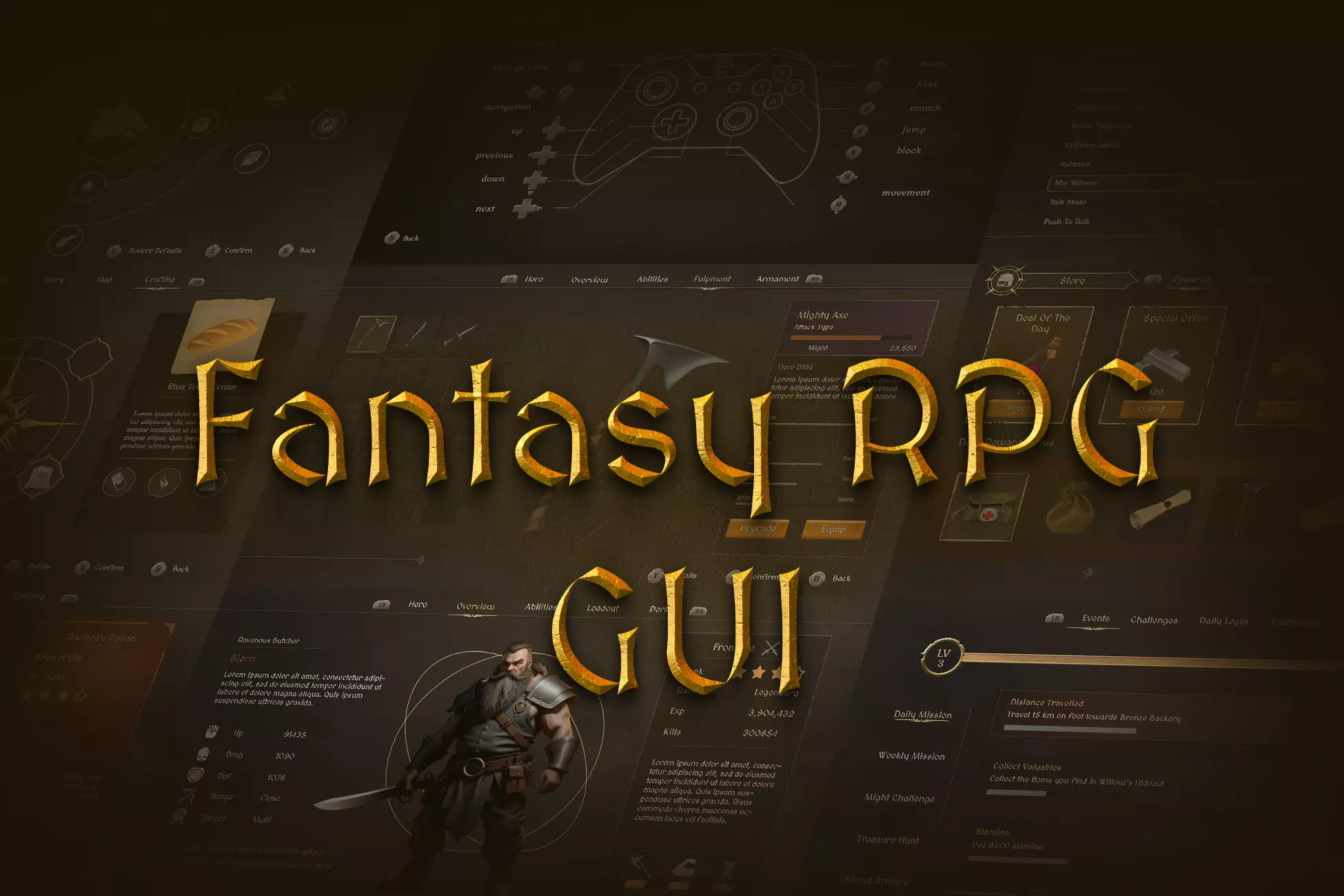 Fantasy RPG GUI