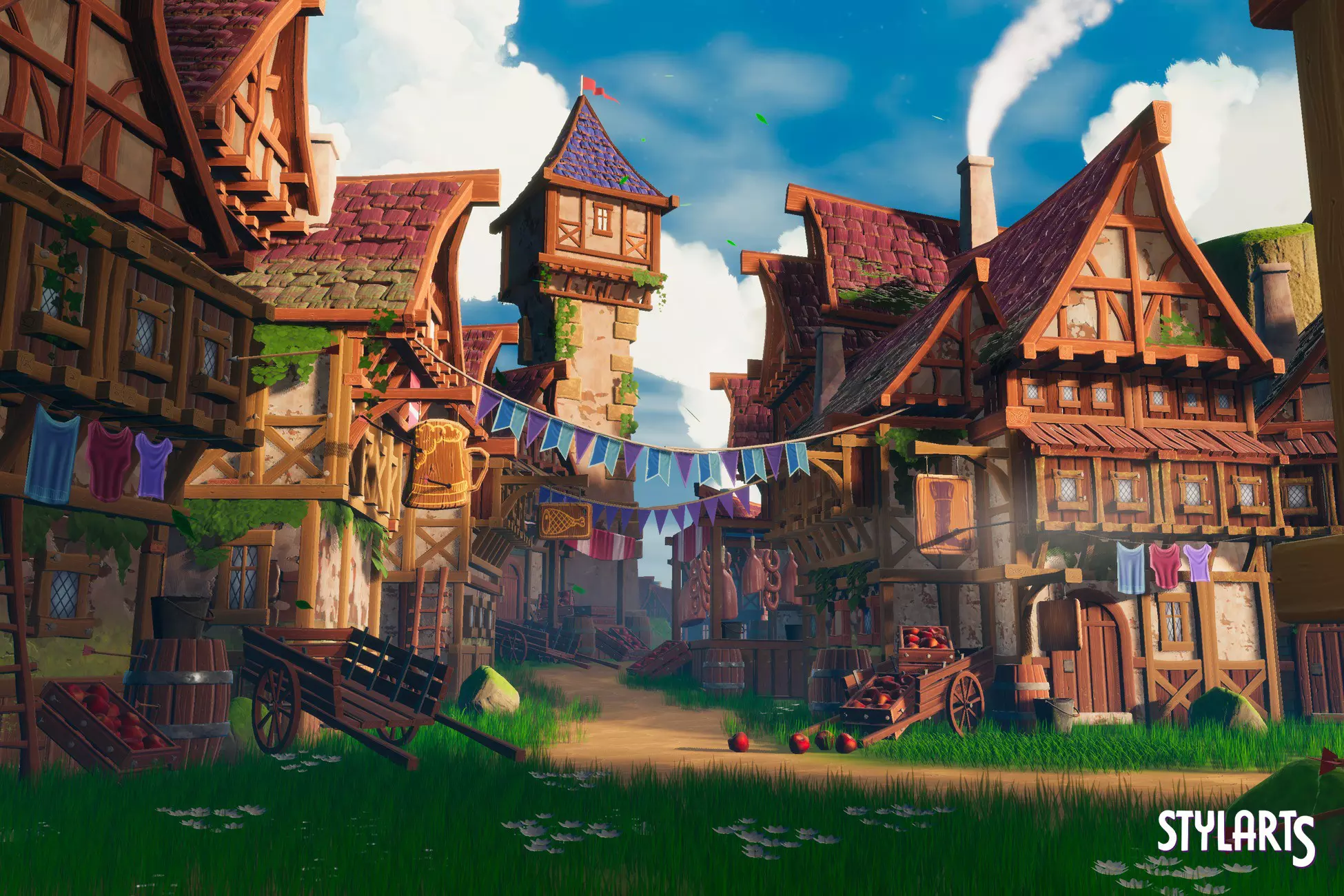 Modular Stylized Medieval Town