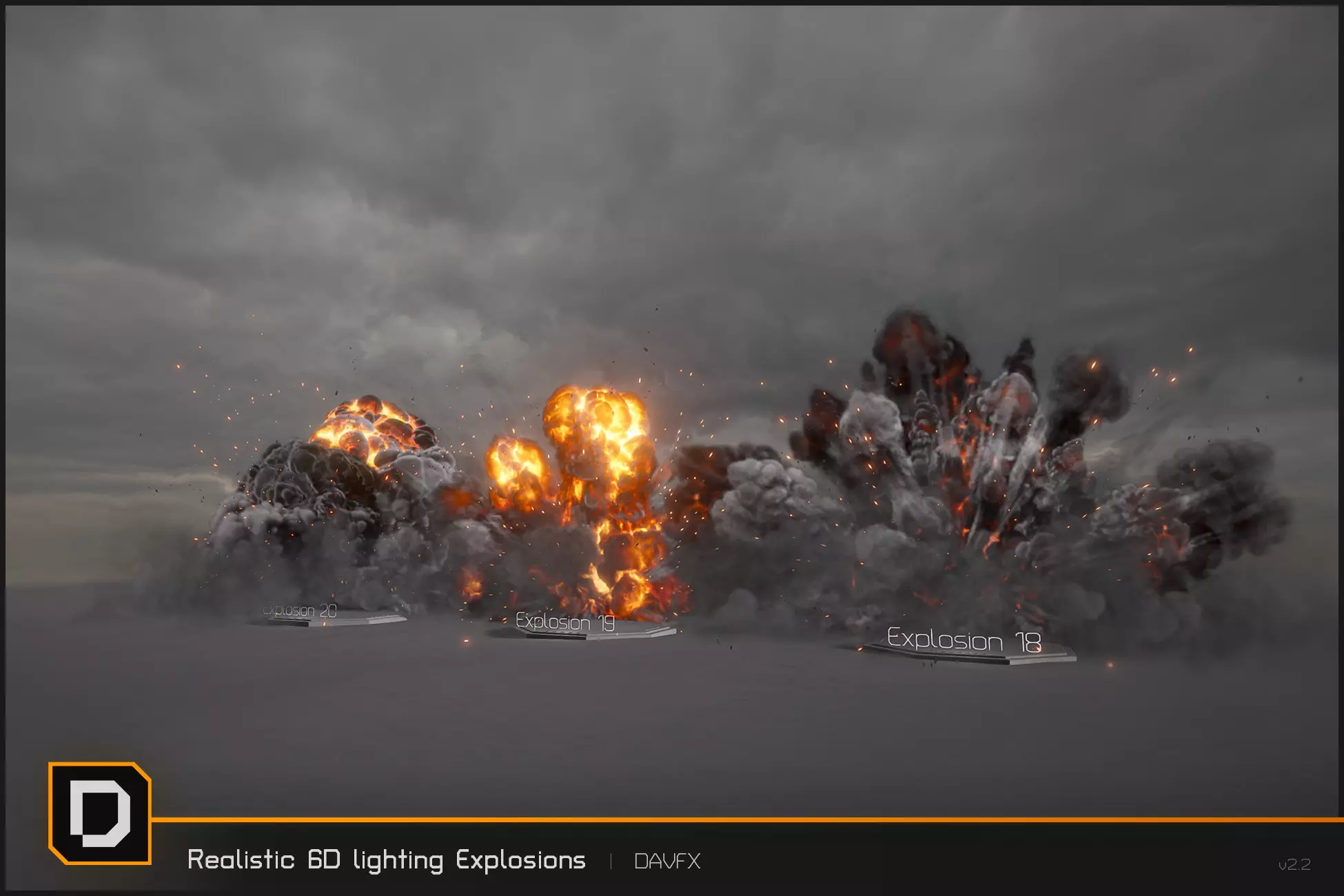 Realistic 6D Lighting Explosions Pack