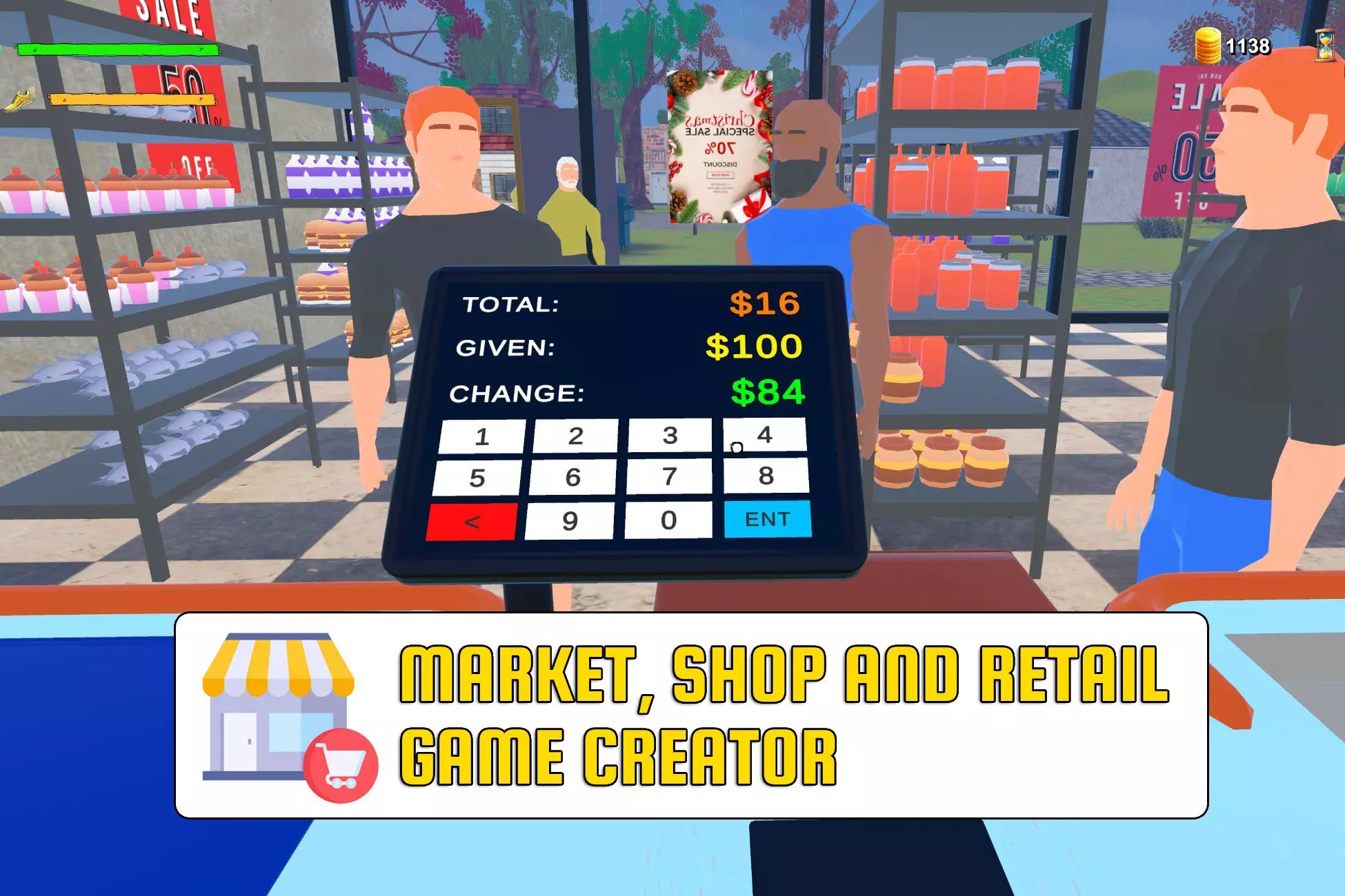 Market, Shop, Store and Retail Game Creator for Both PC and Mobile Platforms