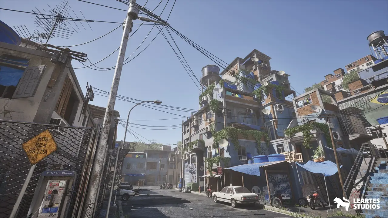 South American Slums Environment ( Favela Favela Slums American South Street )