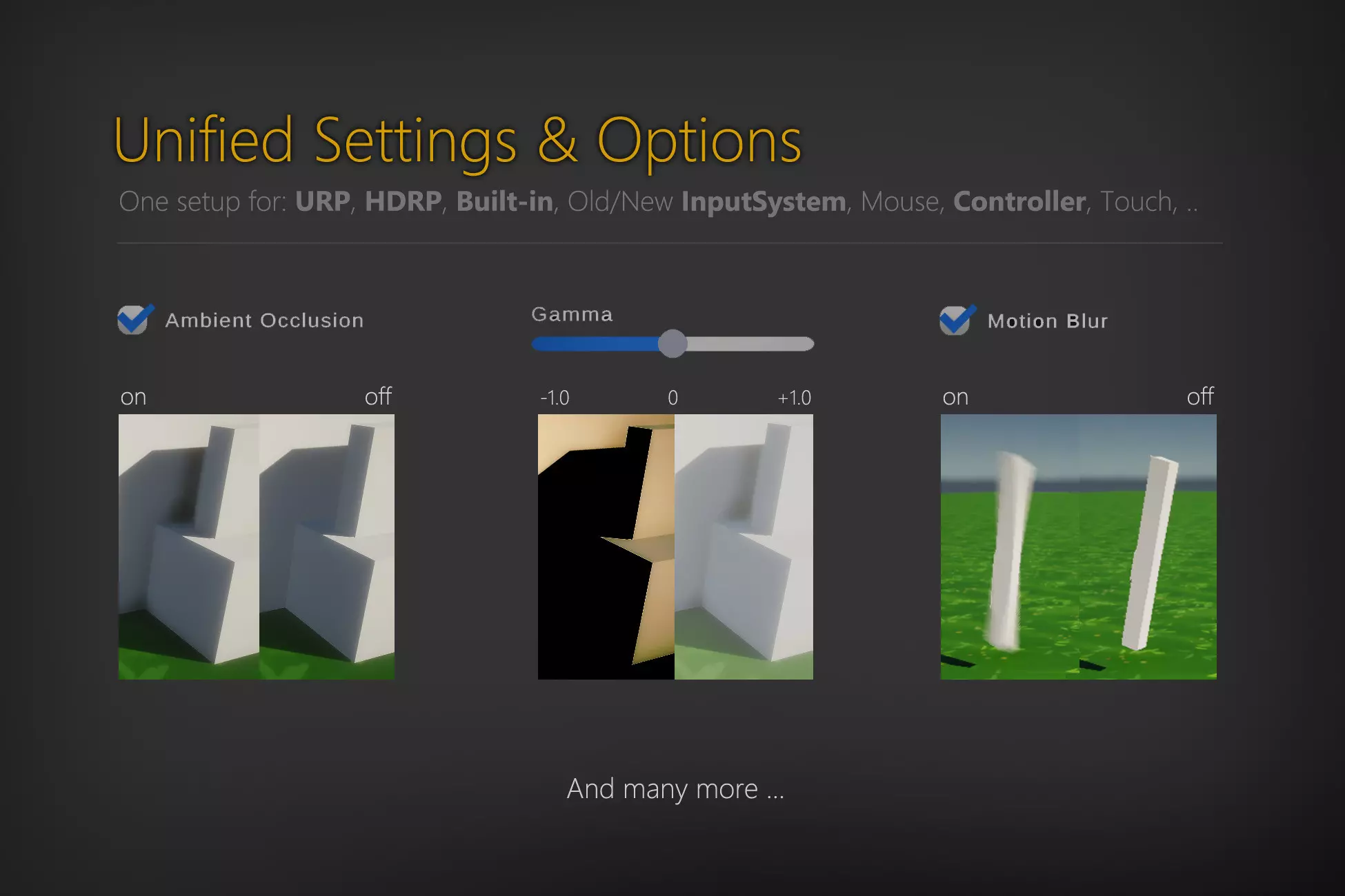 Settings & Game Options - Unified Menu Generator