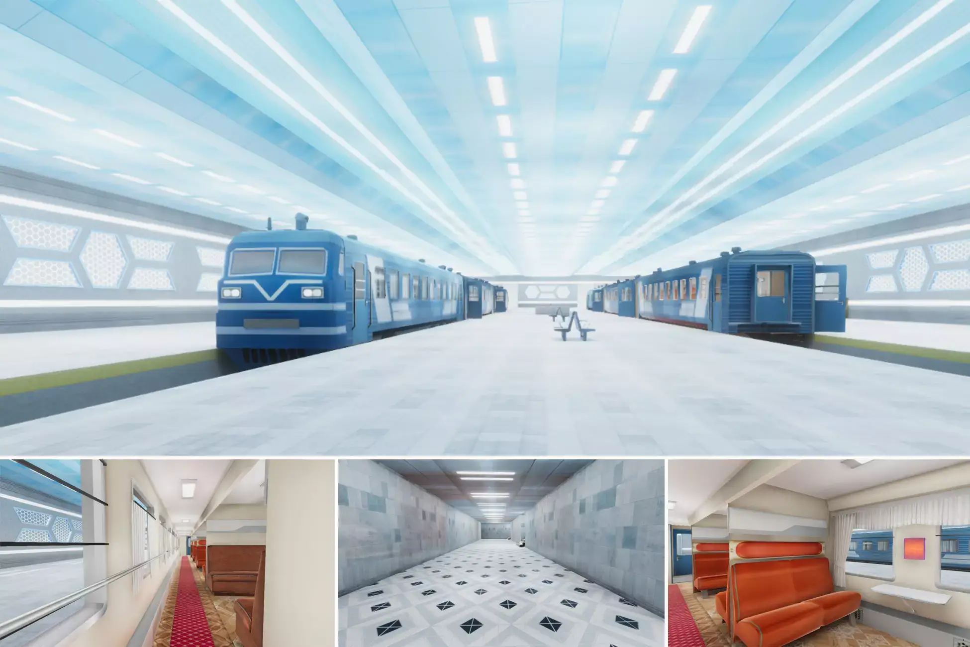 Modern Train Station