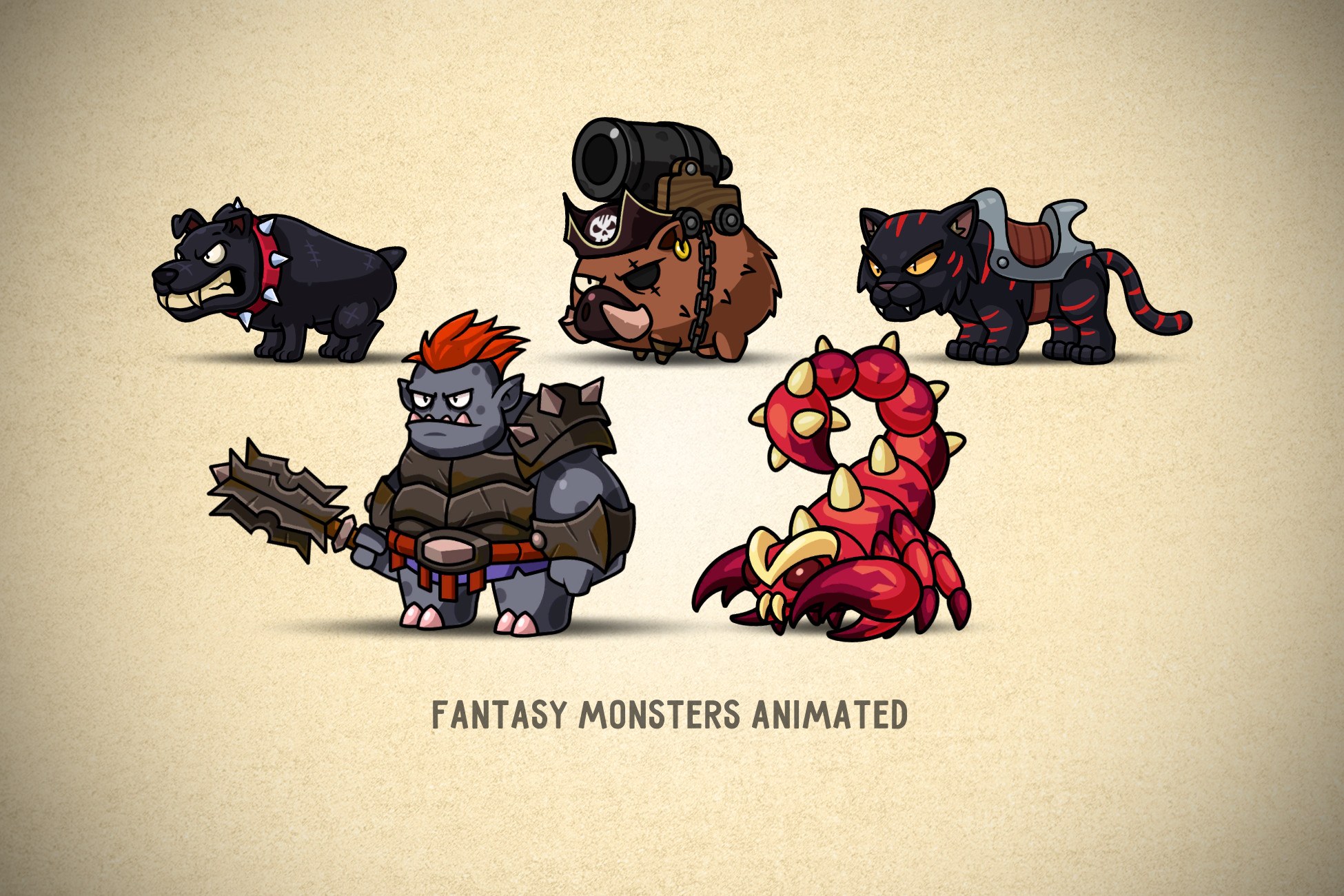 Fantasy Monsters Animated [Megapack]