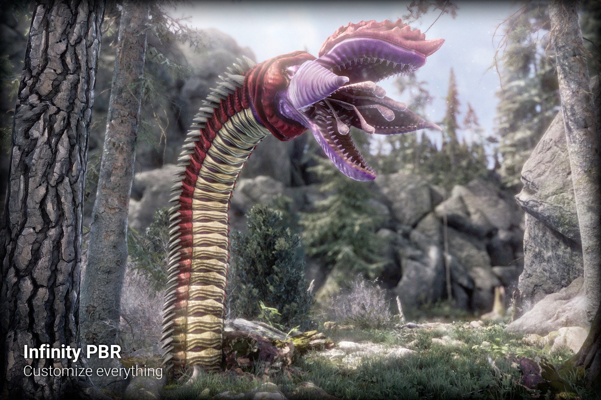 Giant Worm Pack PBR - Fantasy RPG