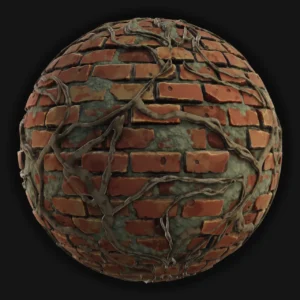 Roots Bricks Wall 01