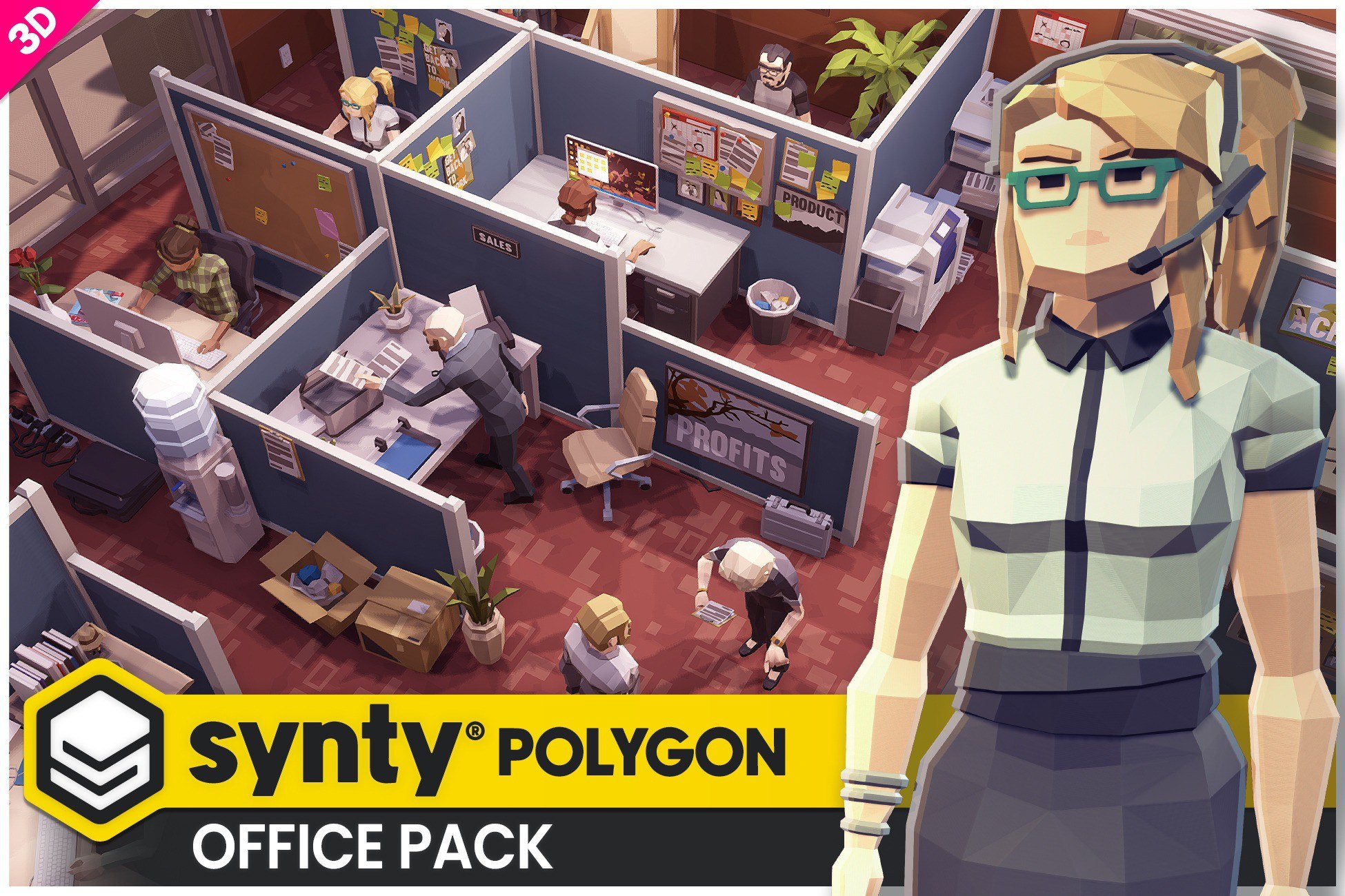 POLYGON - Office Pack - Art by Synty