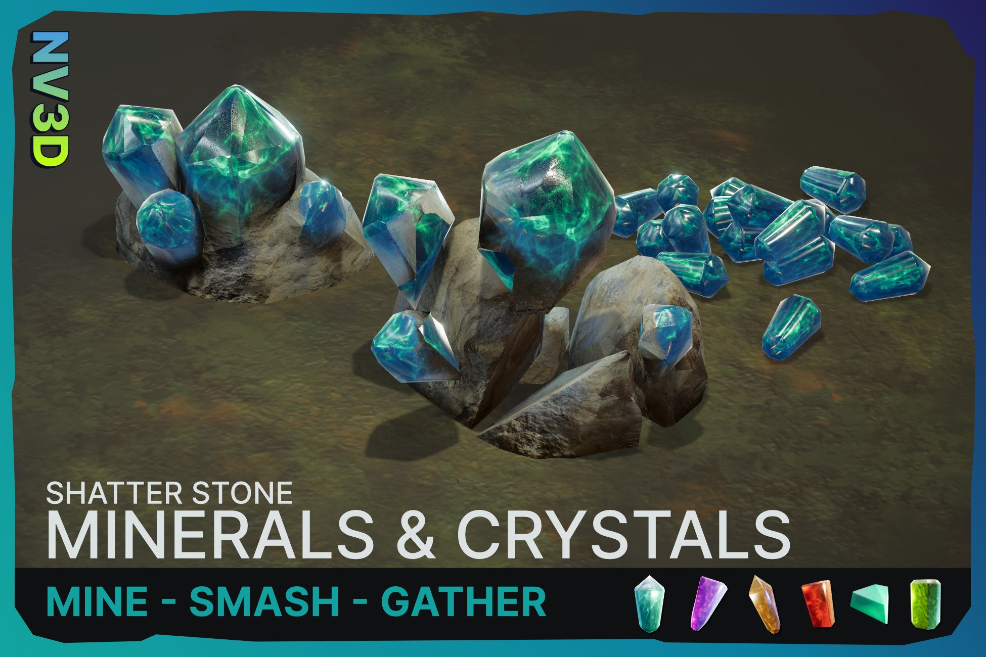 Shatter Stone: Minerals & Crystals Mining Resource Pack