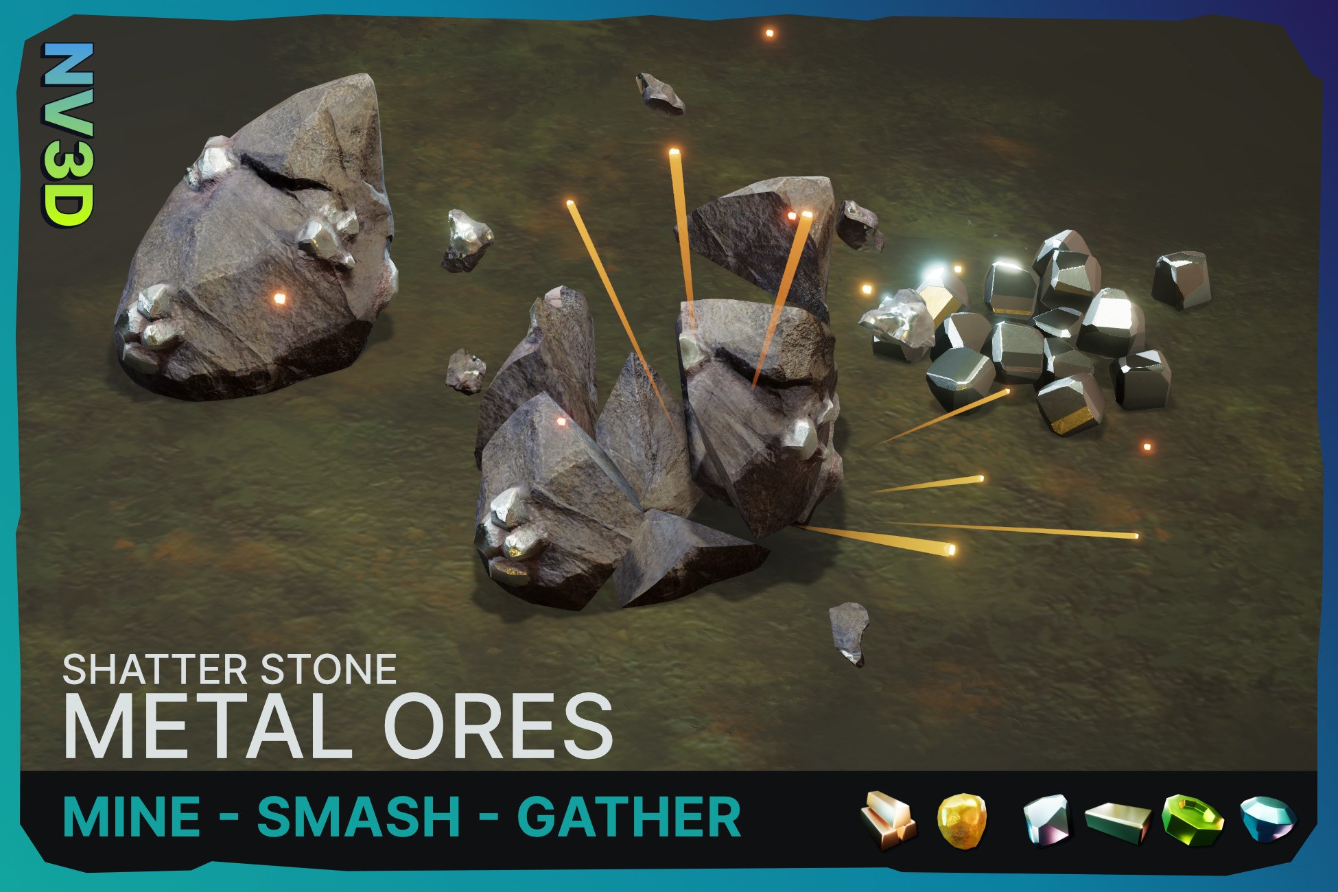 Shatter Stone: Metal Ores Resource Pack