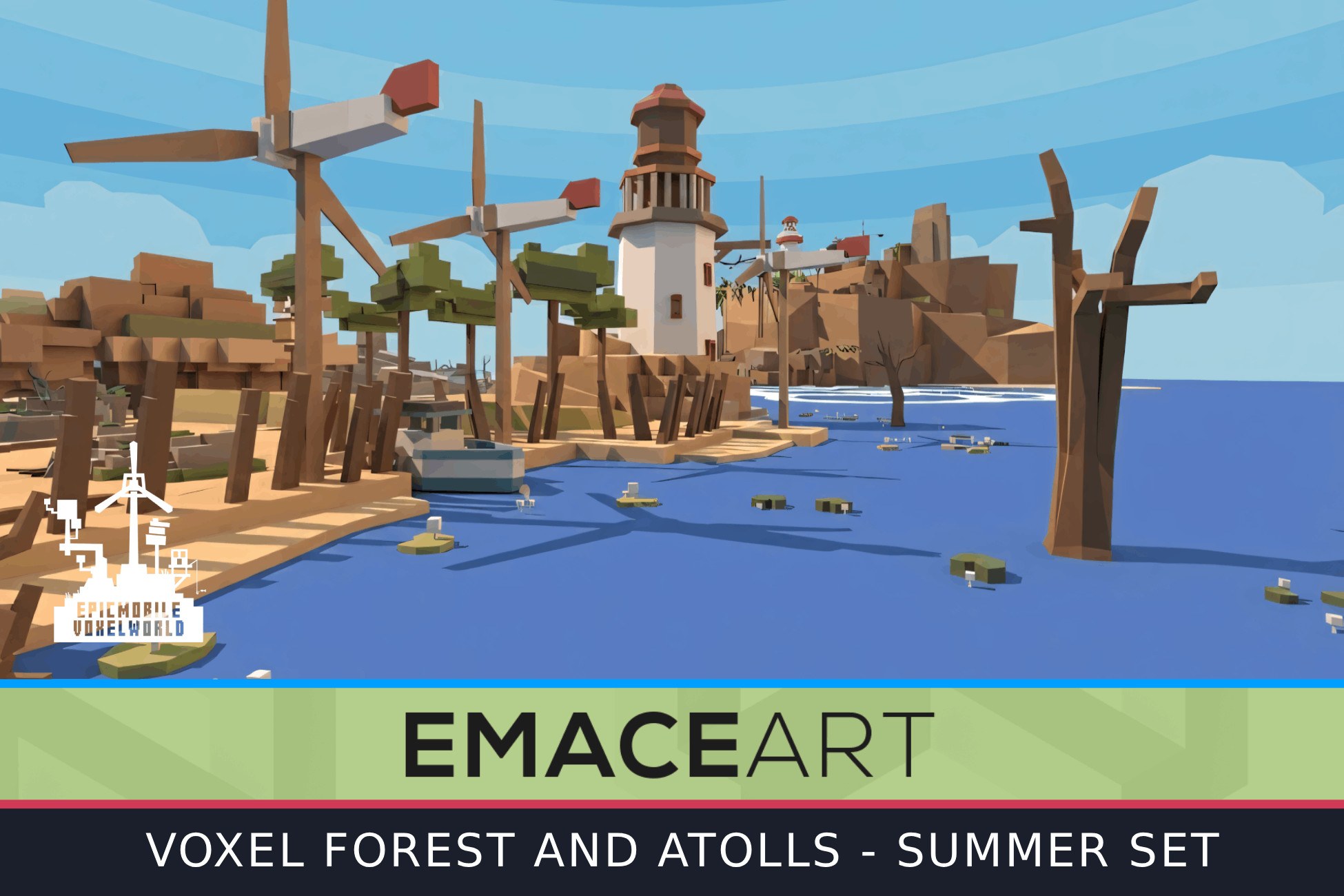 EpicVoxel: Low Poly Voxel Summer Winter Nature Pack - Forest, Islands & Caves