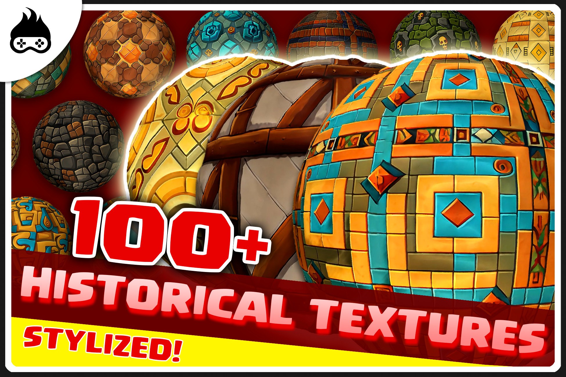 100+ Stylized Historical Textures - Medieval, Egyptian, Roman & More