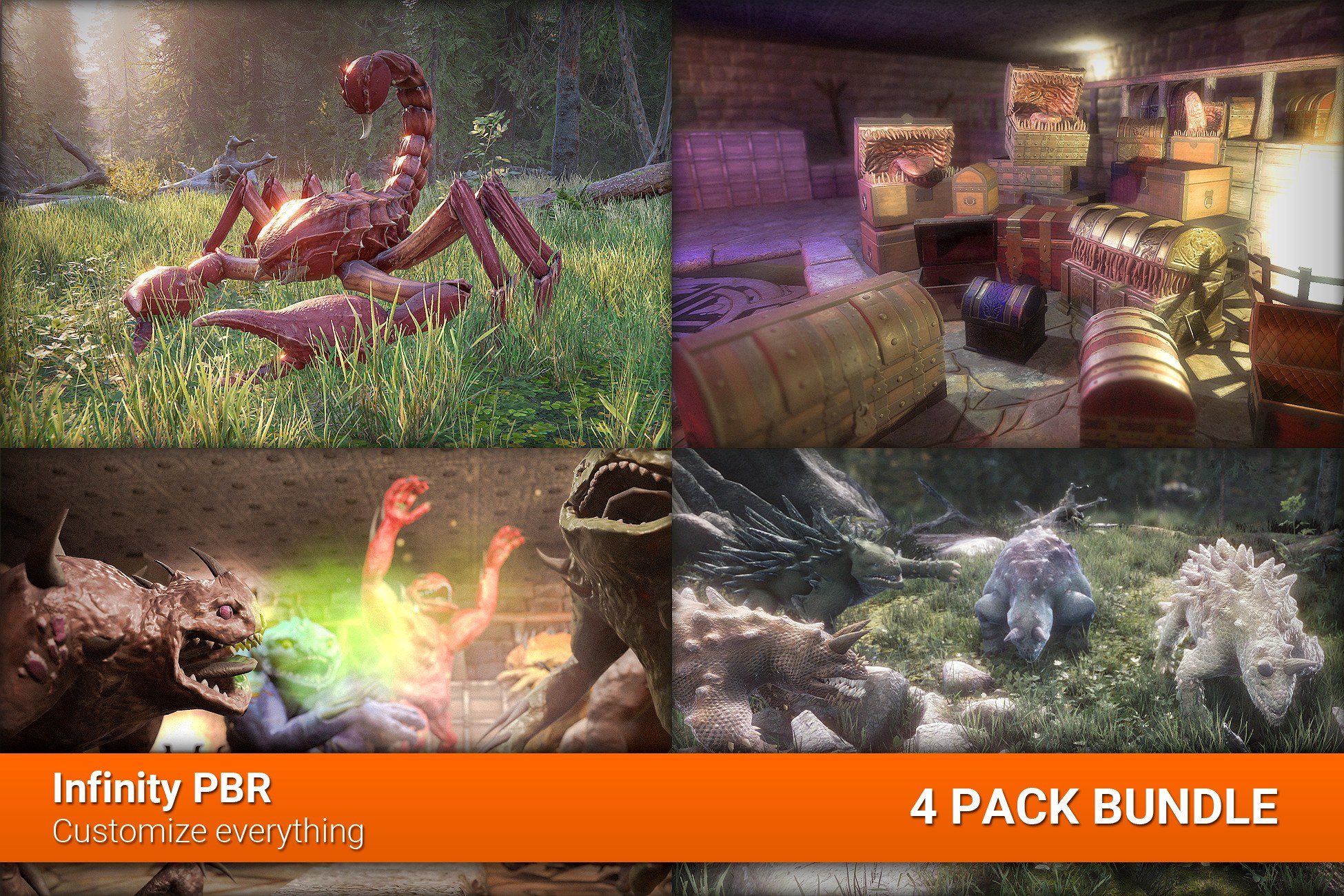RPG Fantasy Monster Bundle #8 - 4 Characters Fantasy RPG