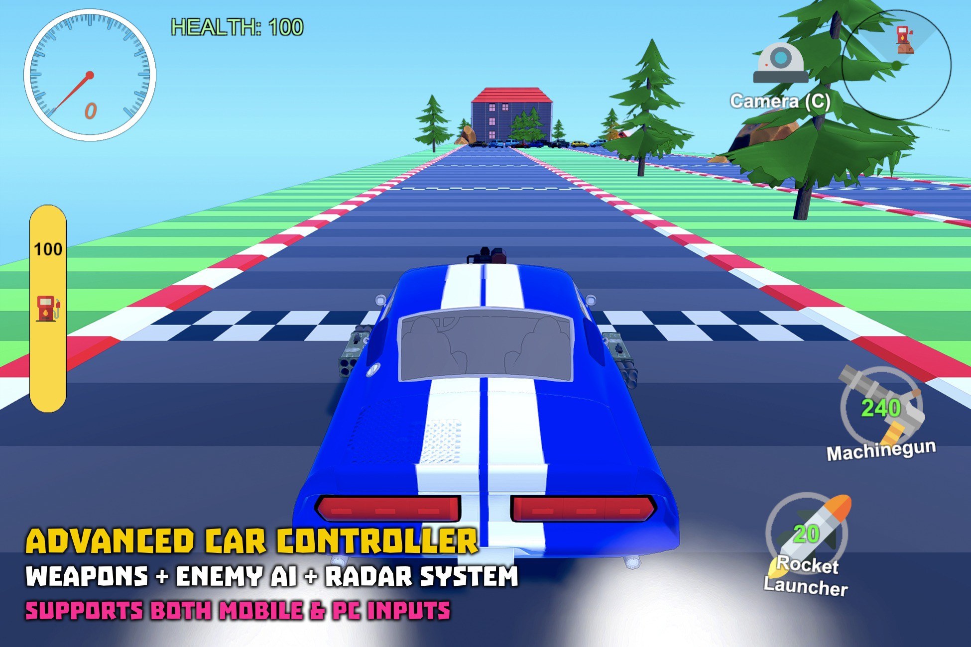 Car Controller with Combat System for Mobile & PC (Car & Truck Included)