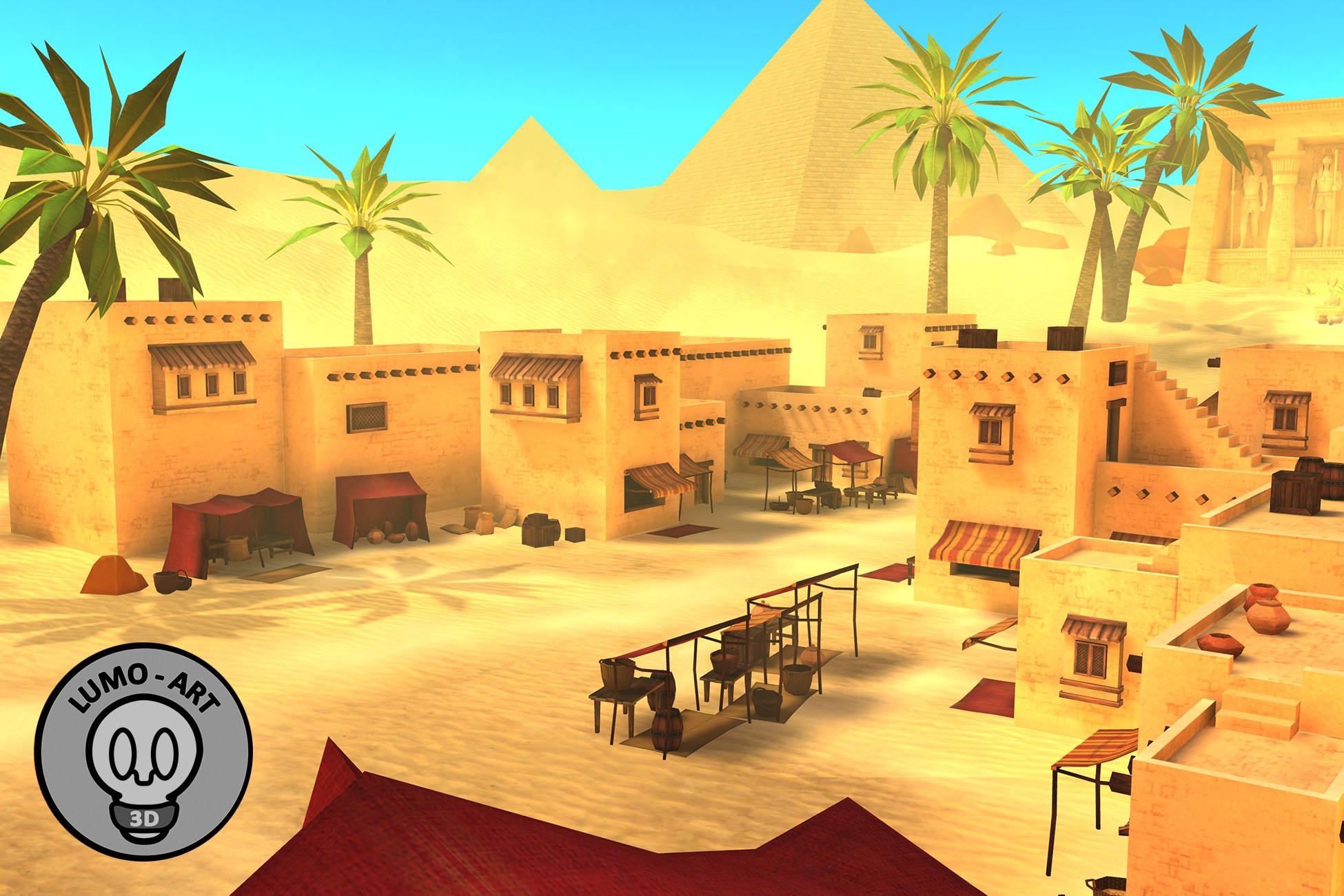 Egyptian Cartoon Pack (Interior / Exterior) - VR/Mobile