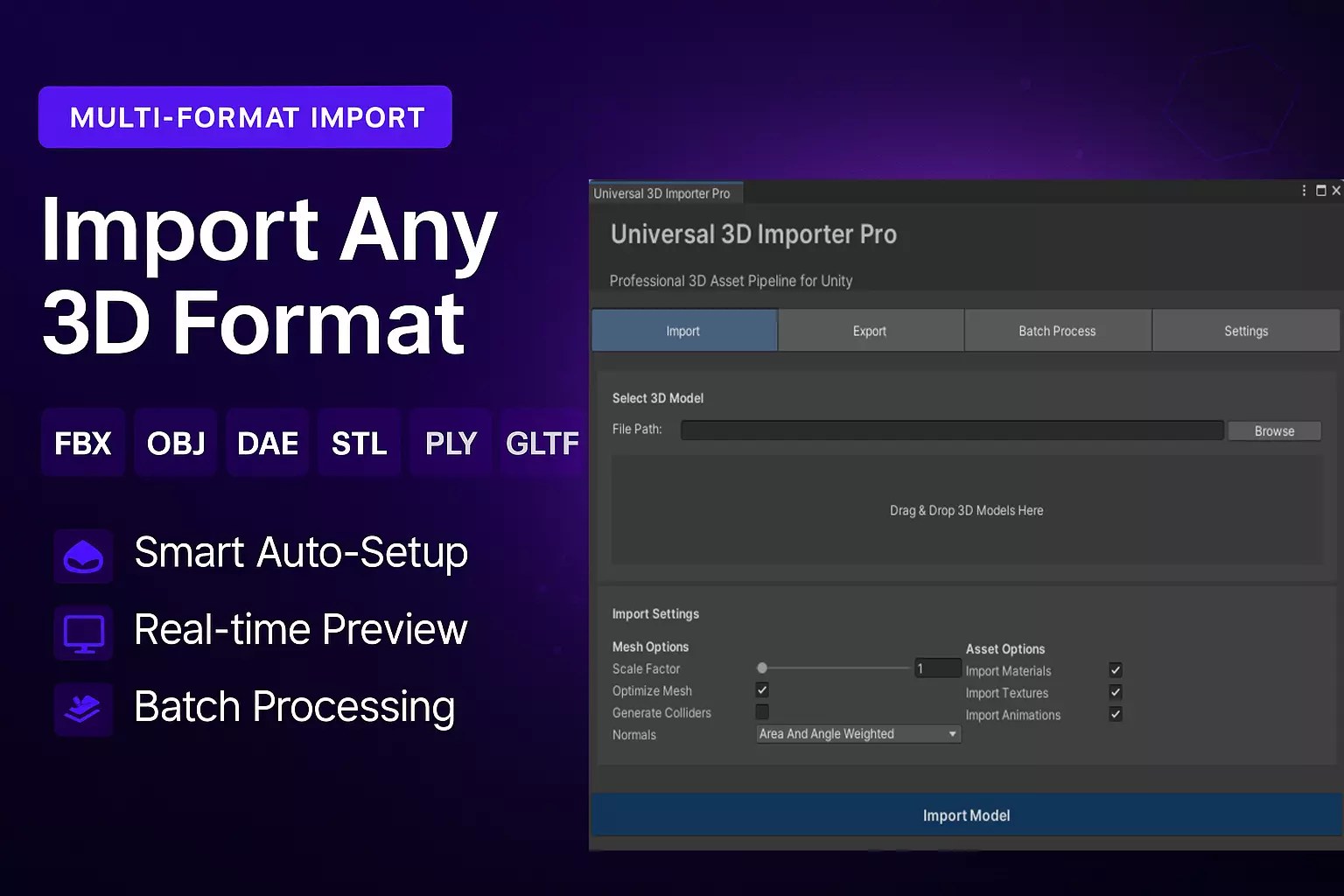 Universal 3D Importer/Exporter PRO - Complete Asset Pipeline