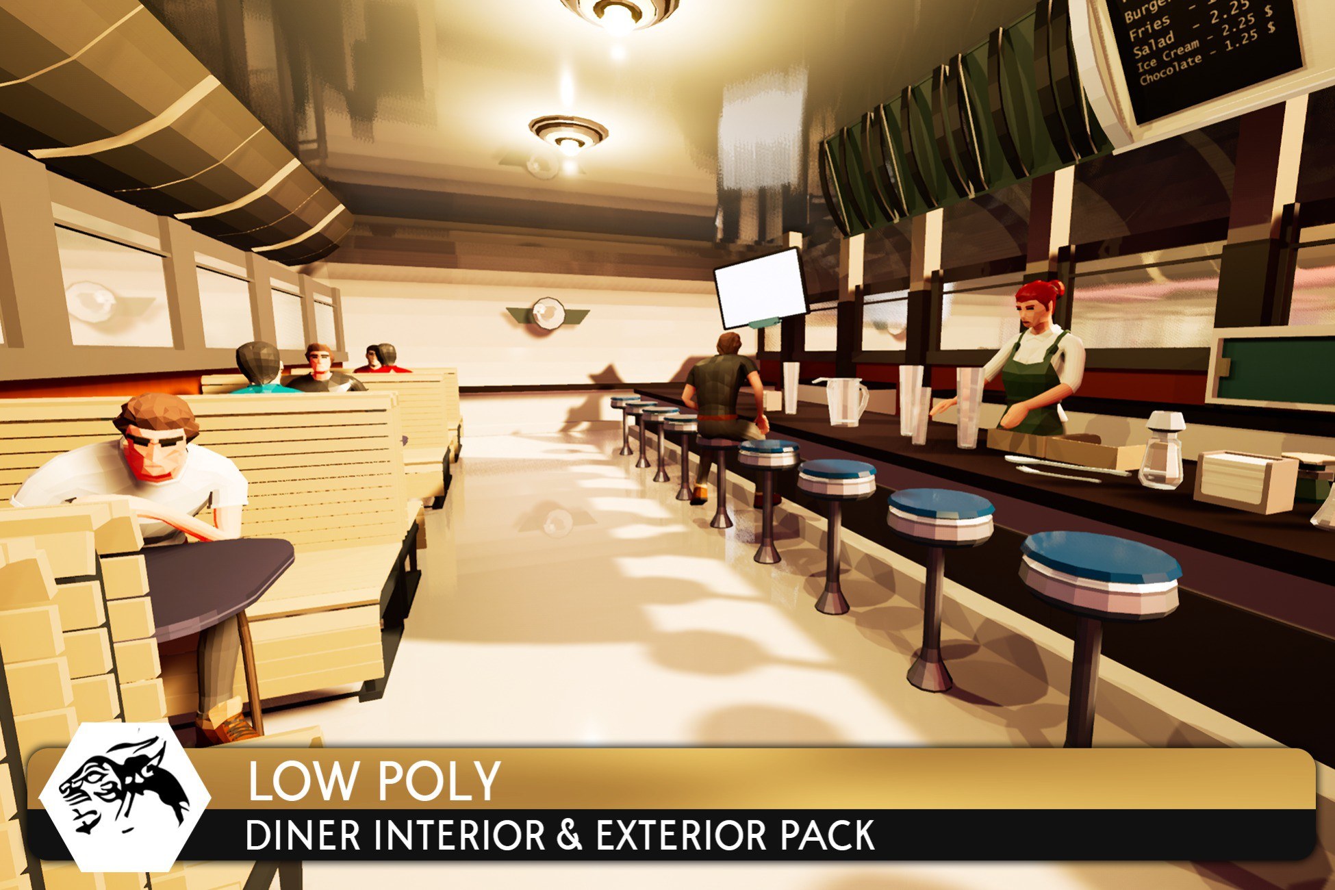 Low Poly - Diner / Cafe Environment