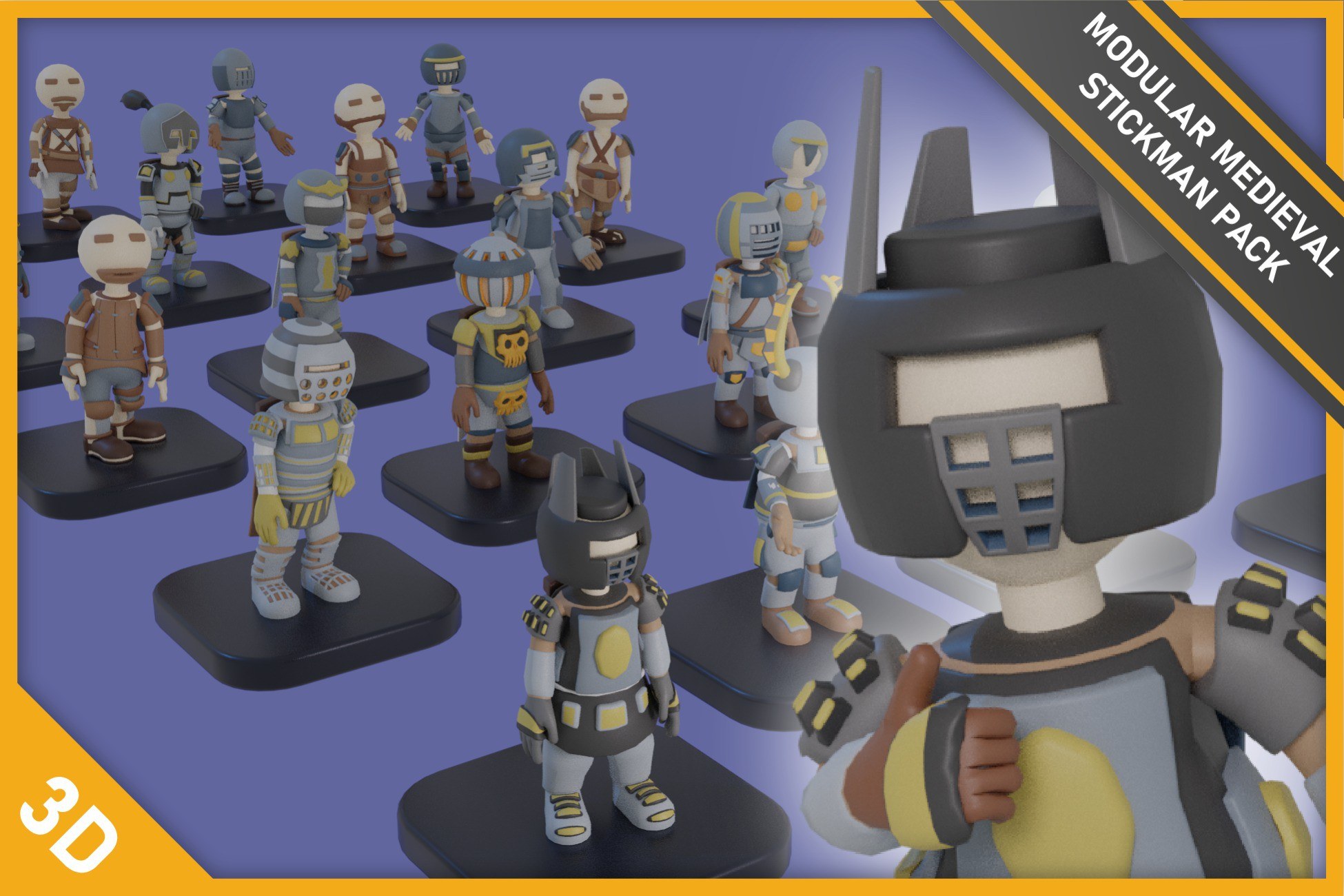 Modular Medieval Stickman Pack