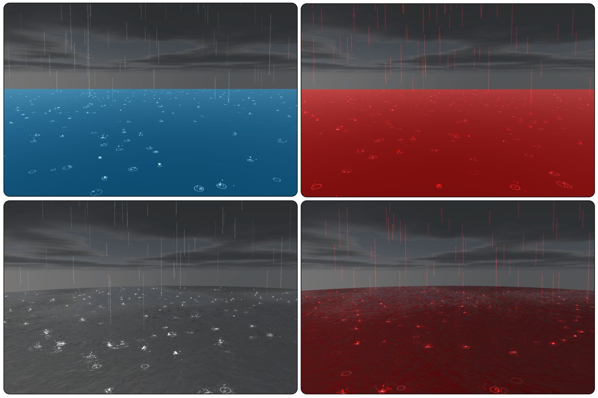 Cartoon Rain & Blood Rain