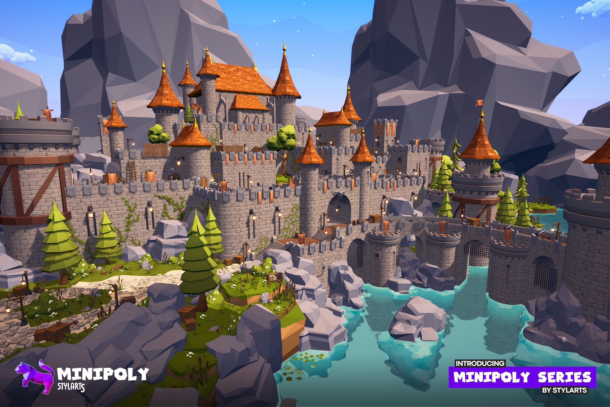 Minipoly Series - Mythic Castle ( Stylized Lowpoly Environment )
