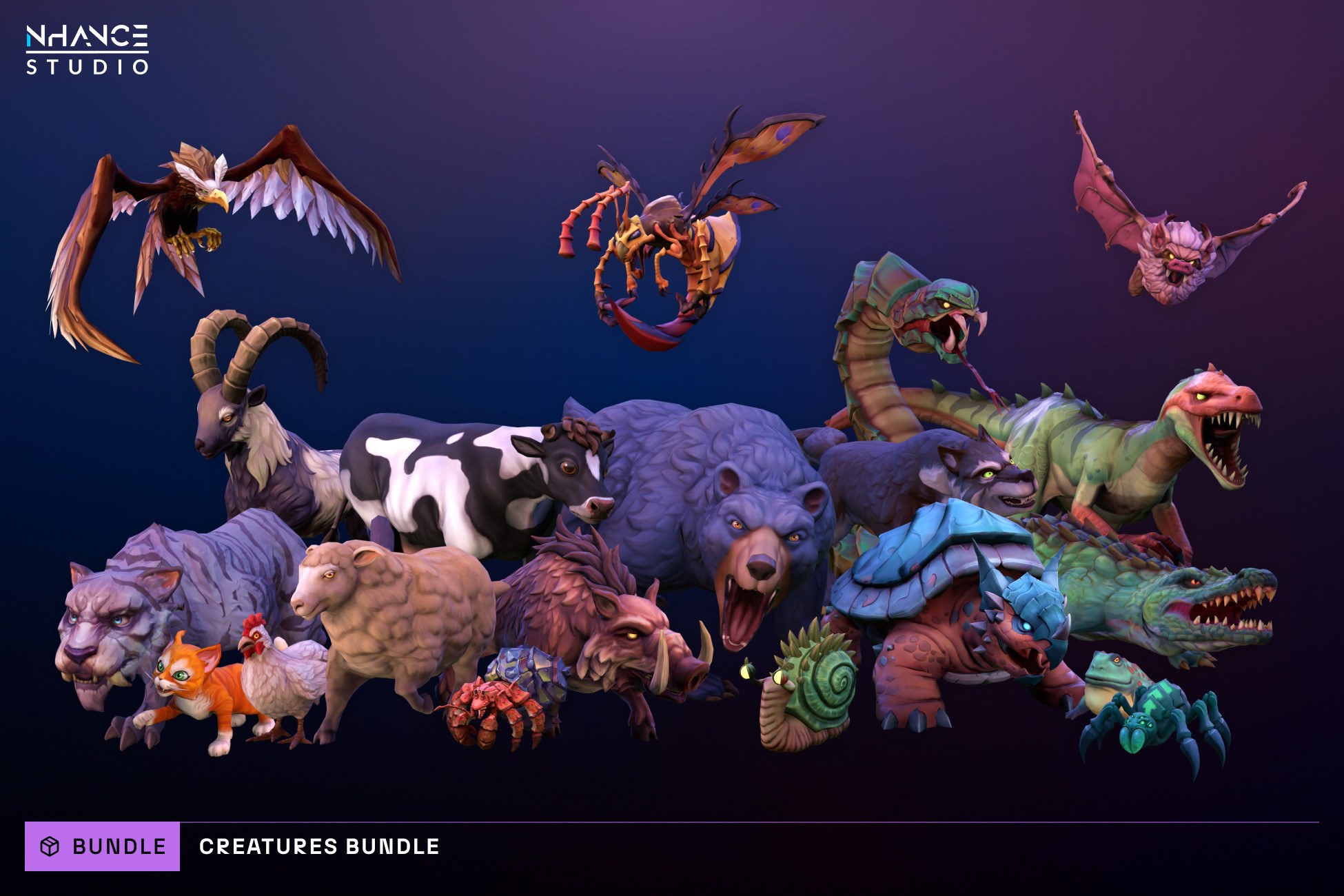 Stylized Fantasy Creatures Bundle