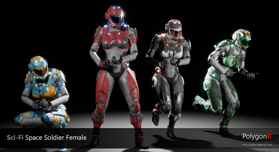 Sci Fi Space Soldier Female
