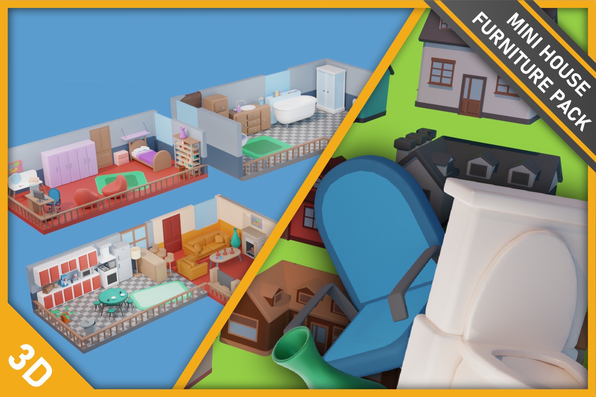 Mini House and Furniture Pack
