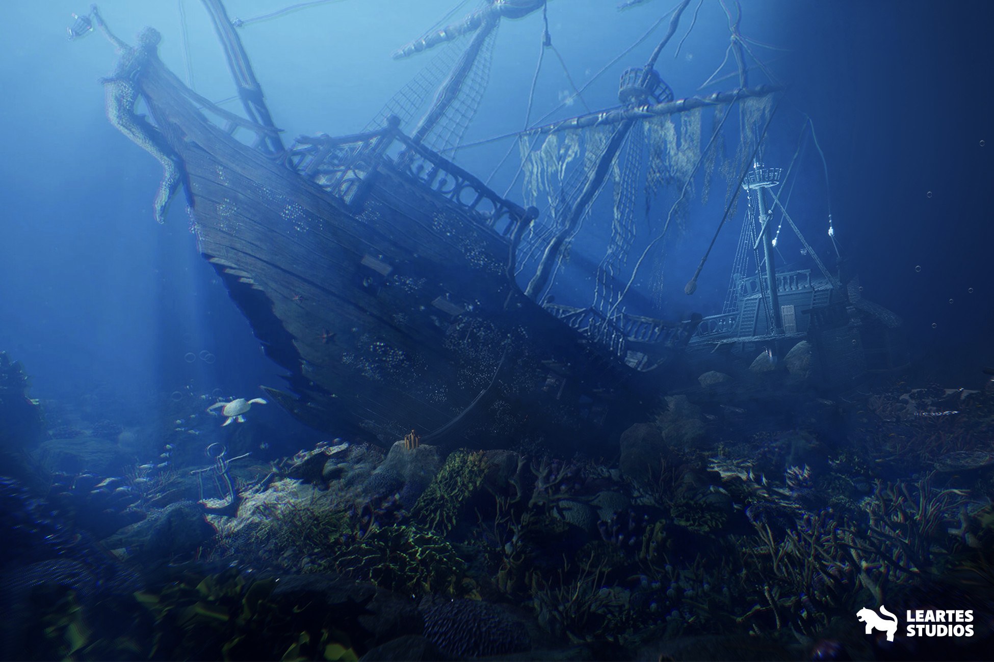 Underwater Sunken Ship Environment