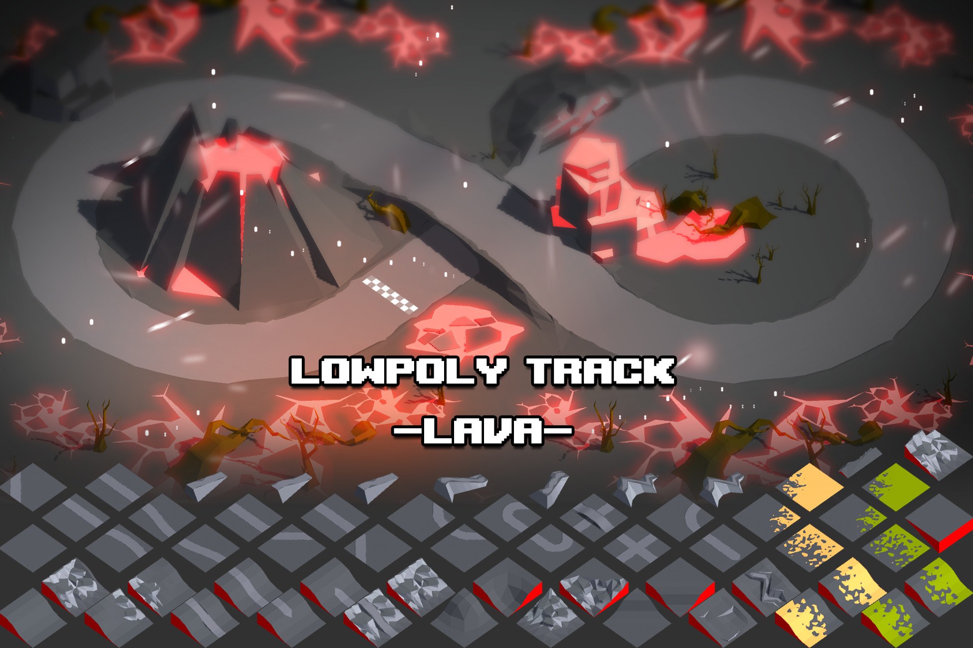 LowPoly Track - Lava