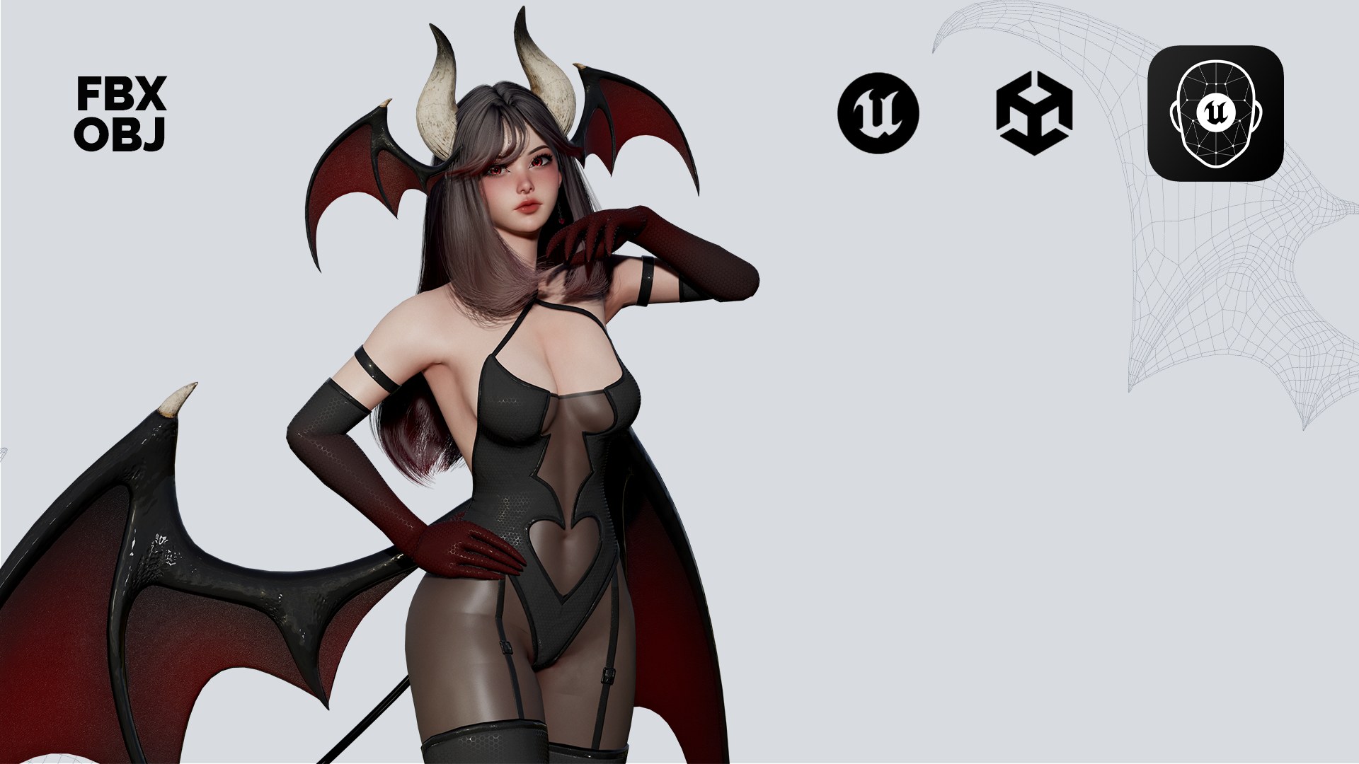 Succubus Lily - Game Ready