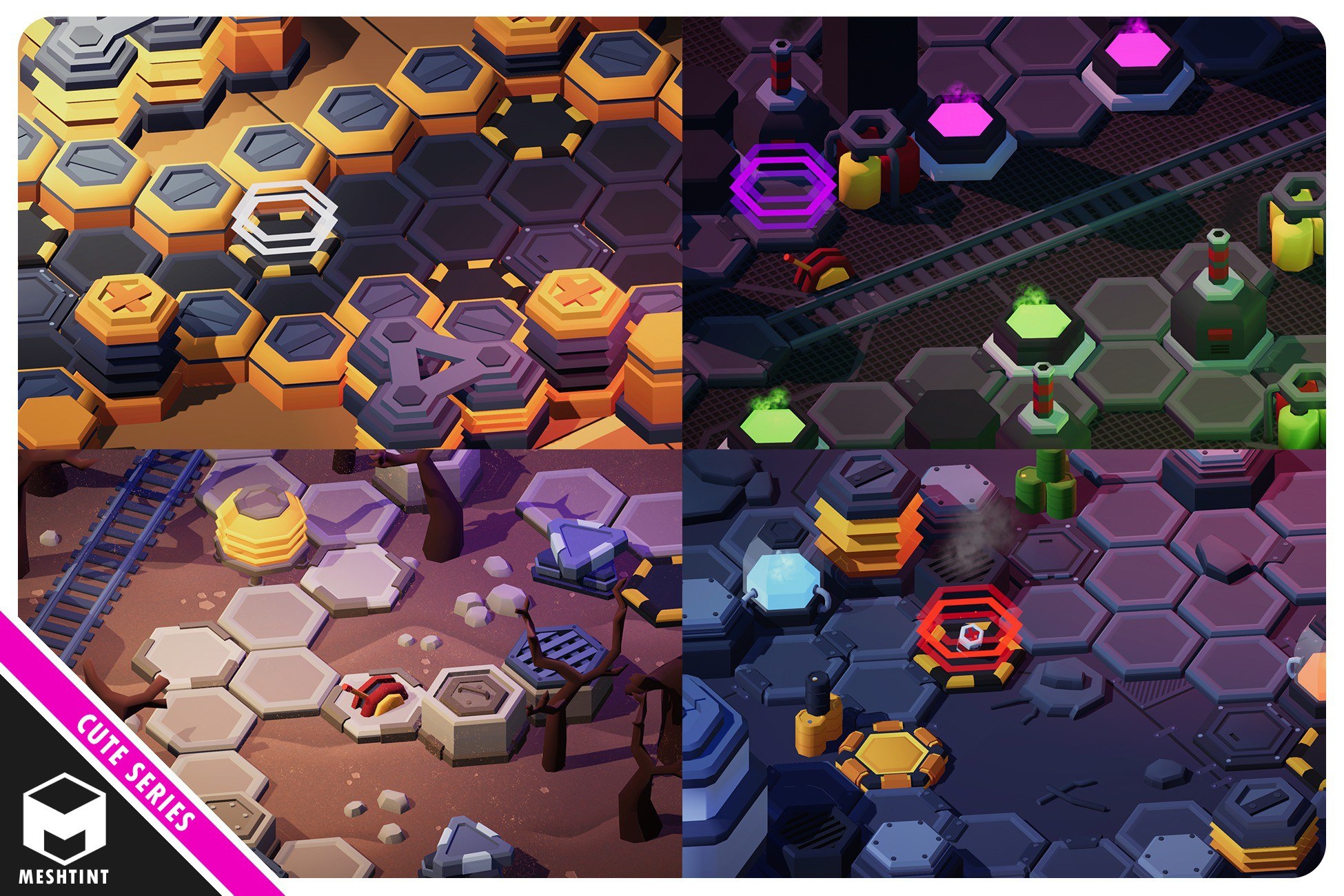 Sci Fi Hexagon Battlefields Cute Series