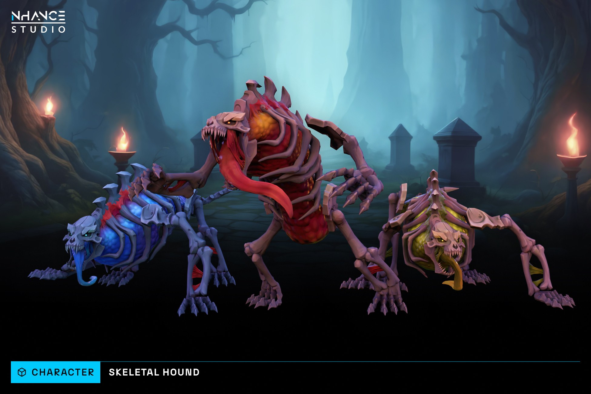 Stylized Fantasy Skeletal Hound