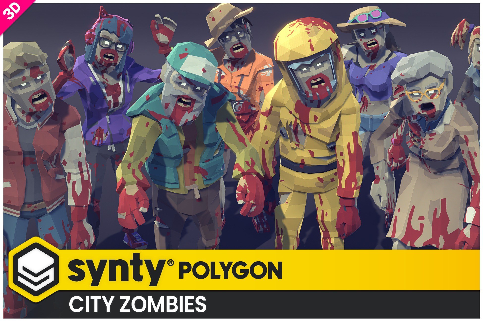 POLYGON - City Zombies Pack - Art by Synty